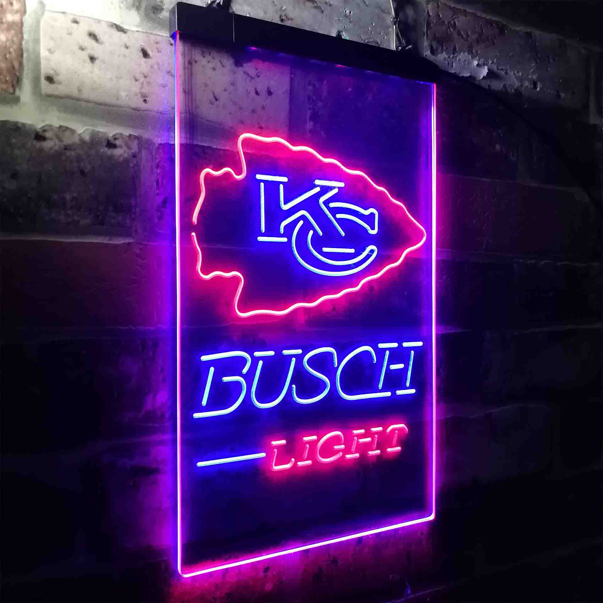 Kansas City Chiefs Busch Light Neon-Like Led Light Sign