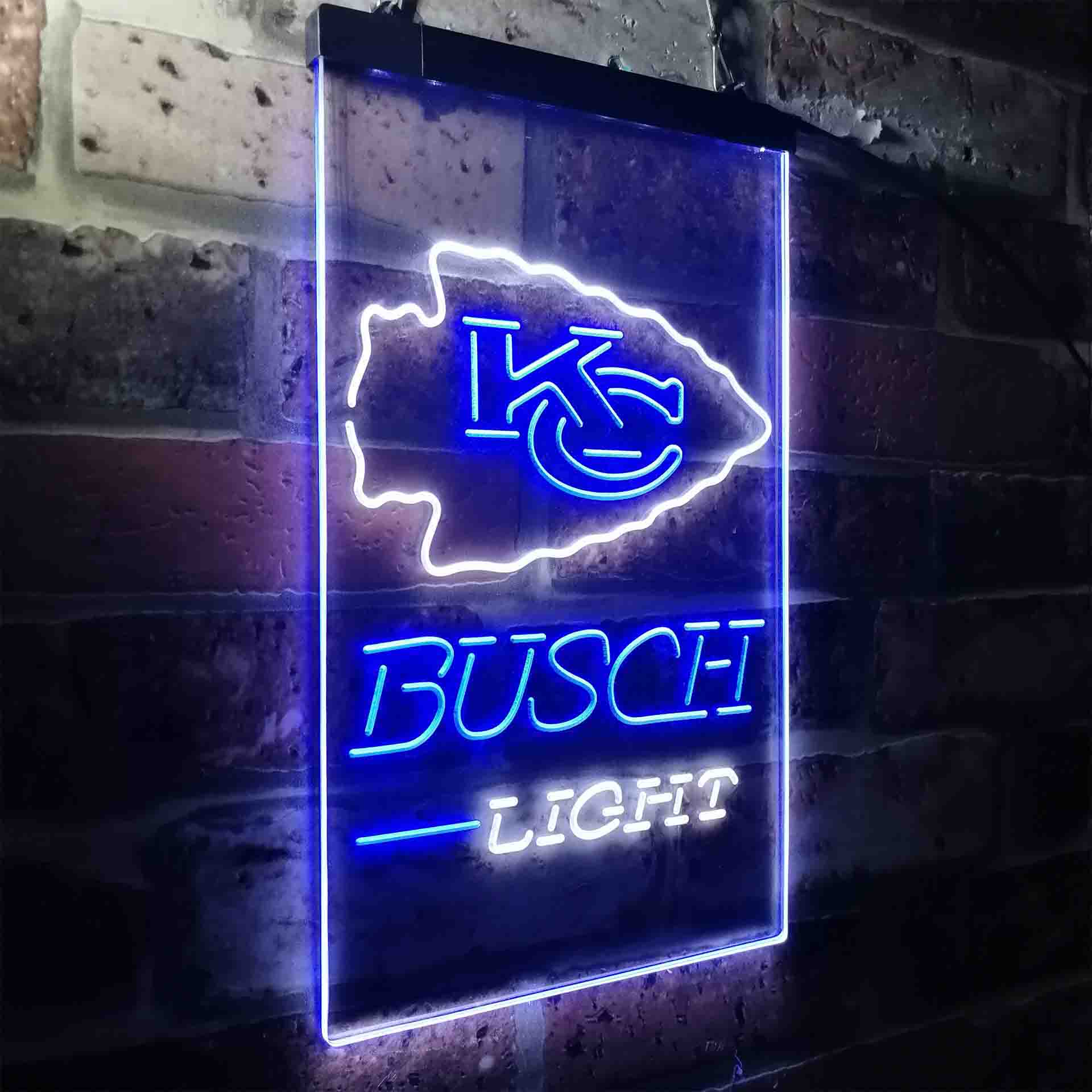 Kansas City Chiefs Busch Light Neon-Like Led Light Sign