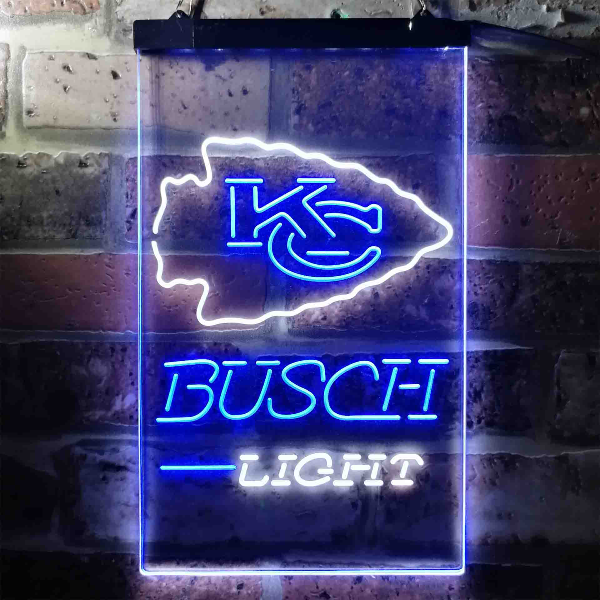 Kansas City Chiefs Busch Light Neon-Like Led Light Sign