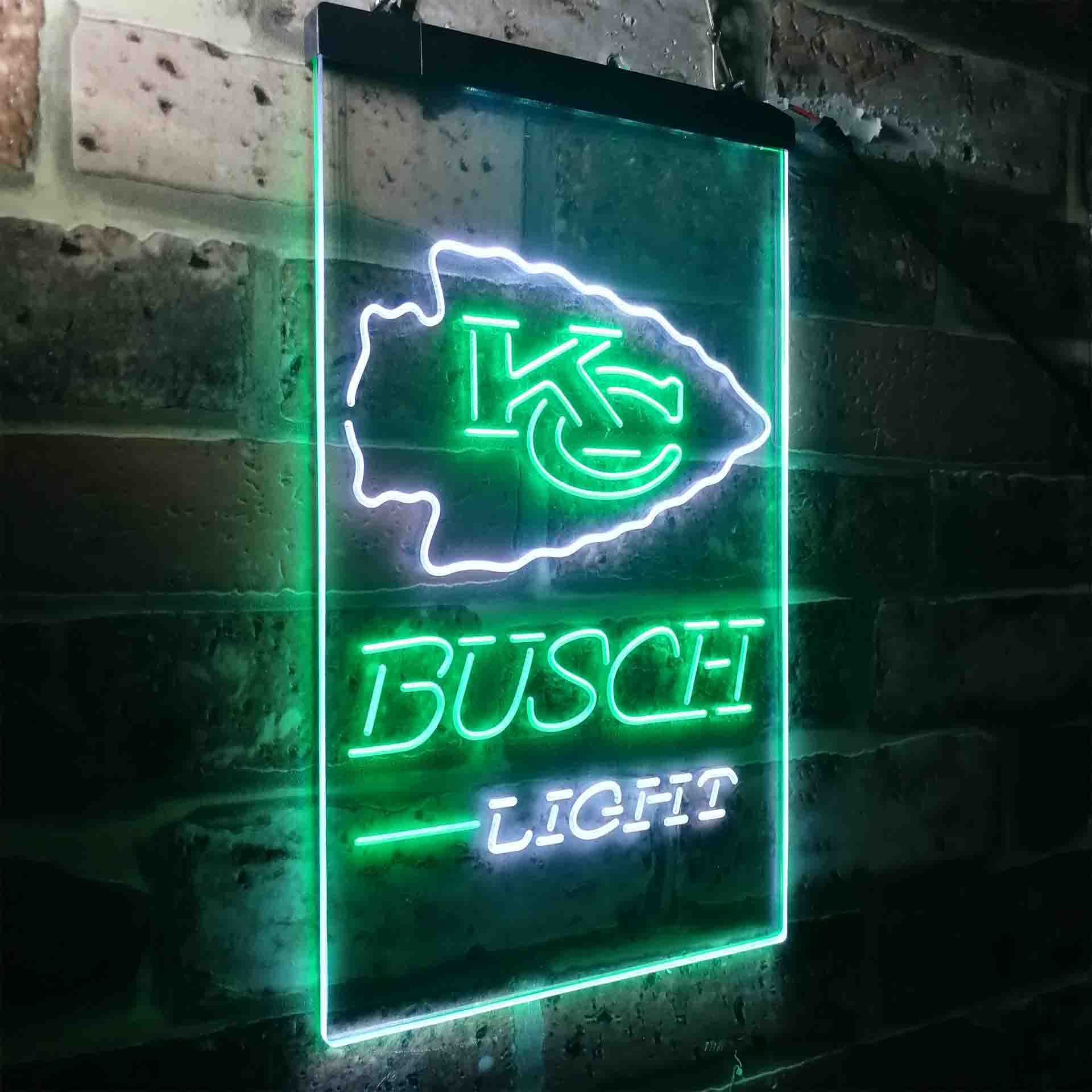 Kansas City Chiefs Busch Light Neon-Like Led Light Sign