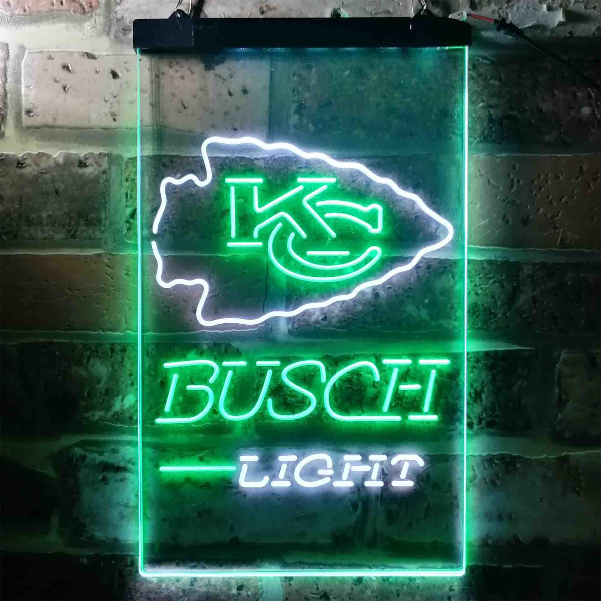 Kansas City Chiefs Busch Light Neon-Like Led Light Sign