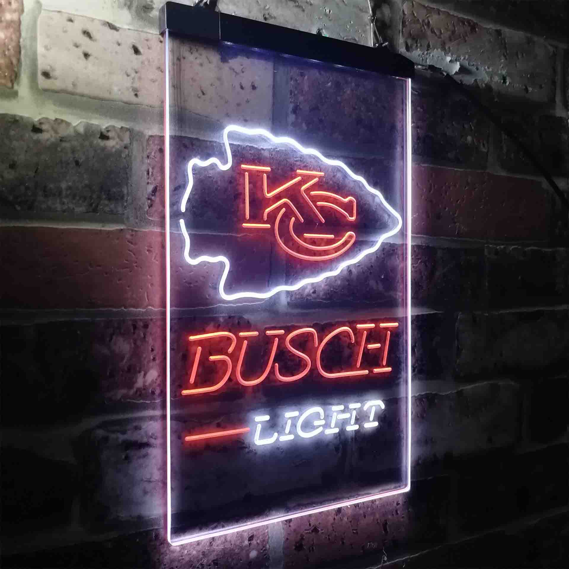 Kansas City Chiefs Busch Light Neon-Like Led Light Sign