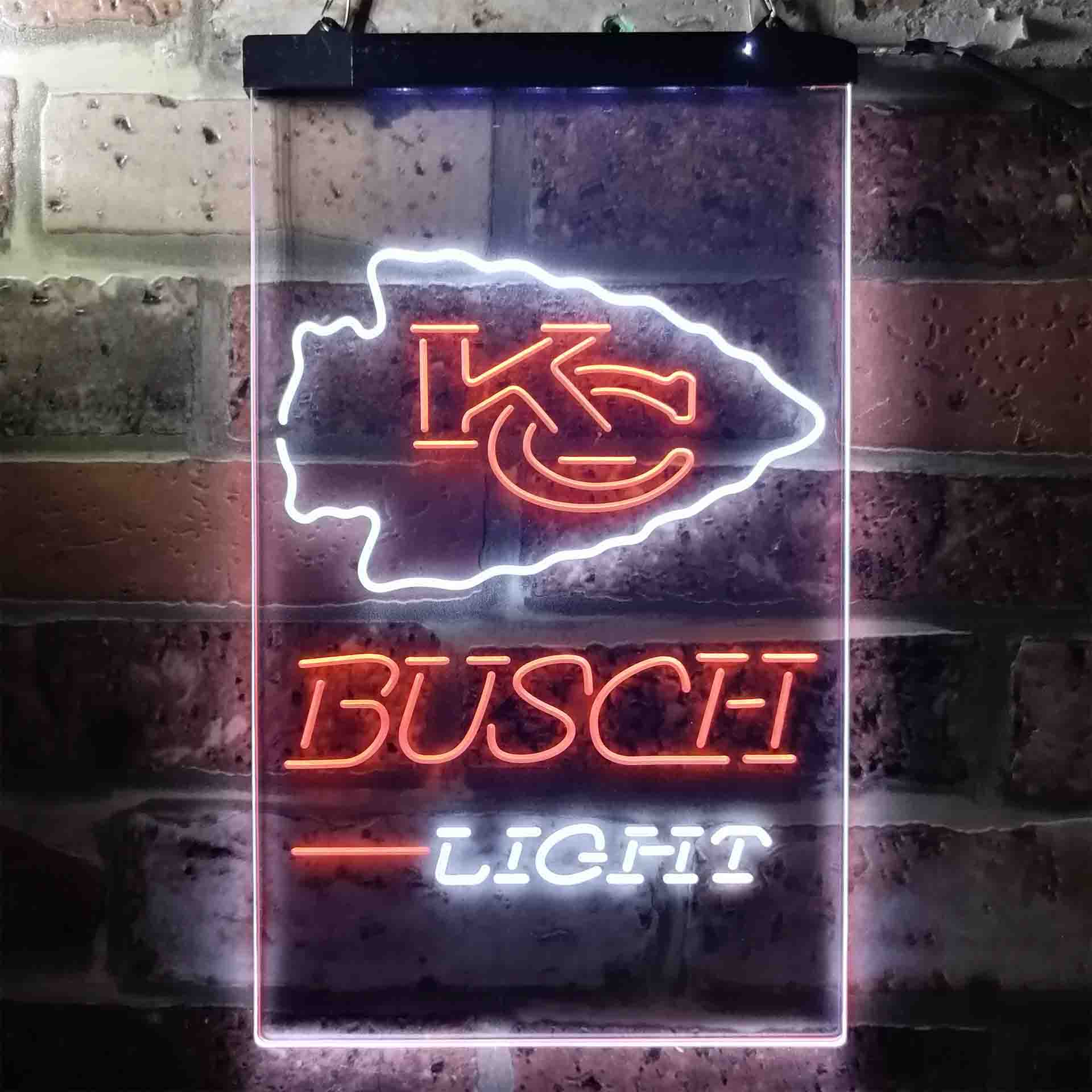 Kansas City Chiefs Busch Light Neon-Like Led Light Sign