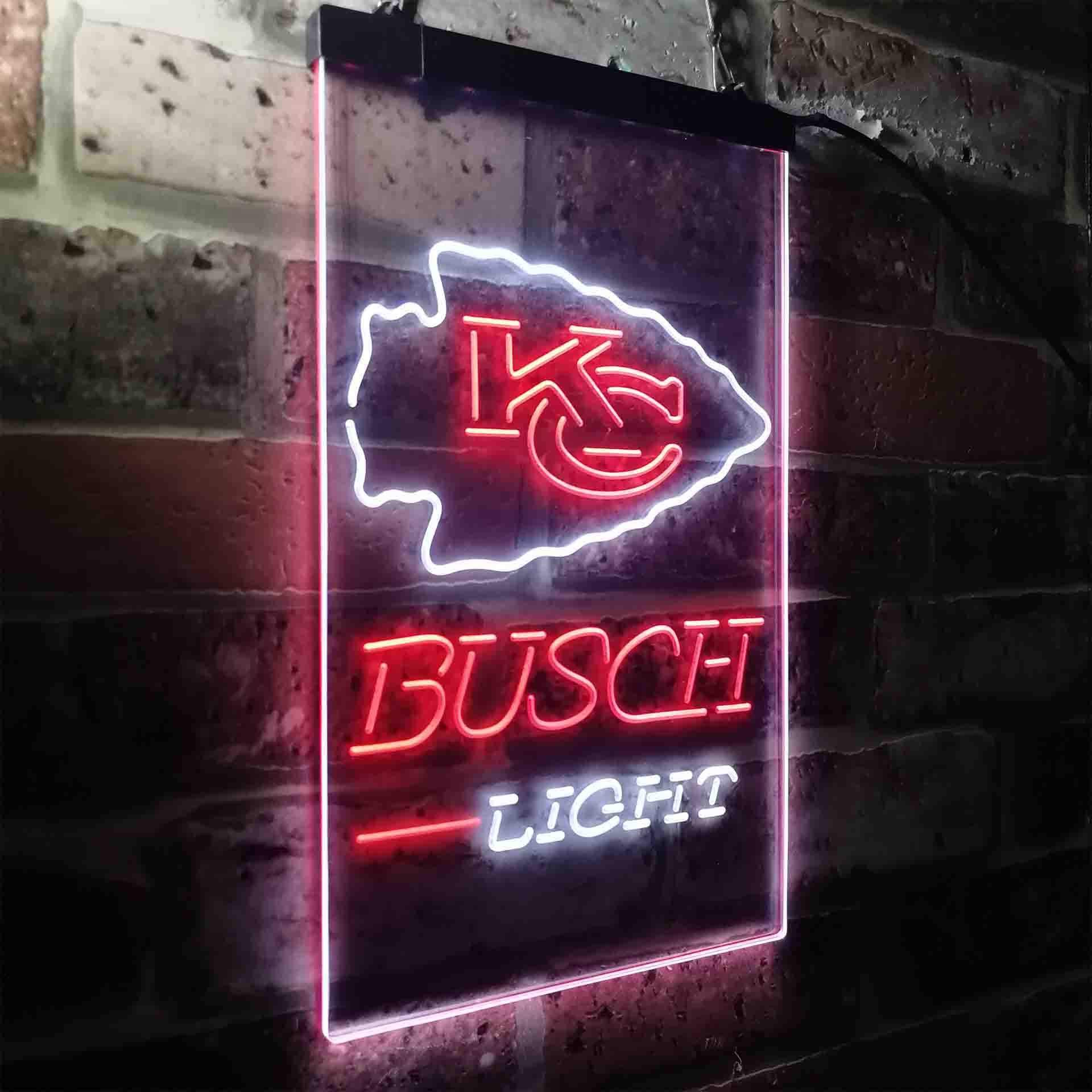 Kansas City Chiefs Busch Light Neon-Like Led Light Sign