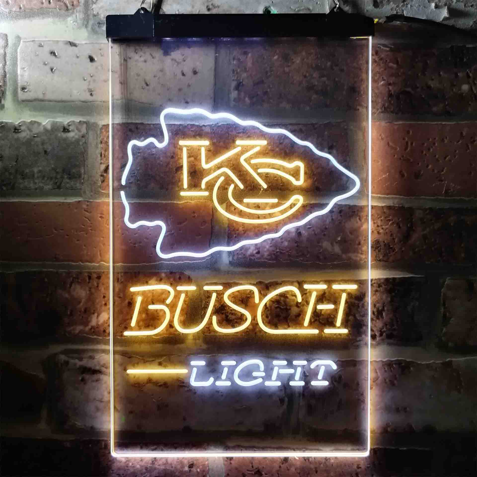 Kansas City Chiefs Busch Light Neon-Like Led Light Sign