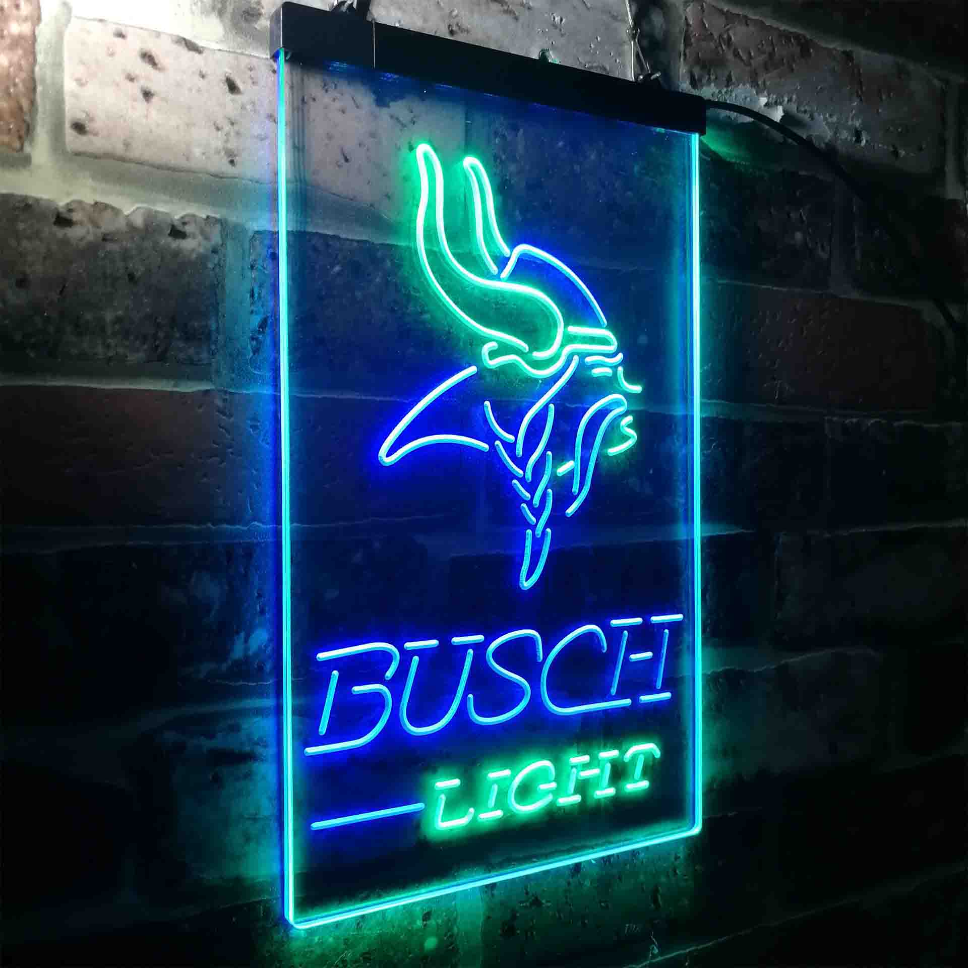 Busch Light Minnesota Vikings Neon-Like LED Light Sign