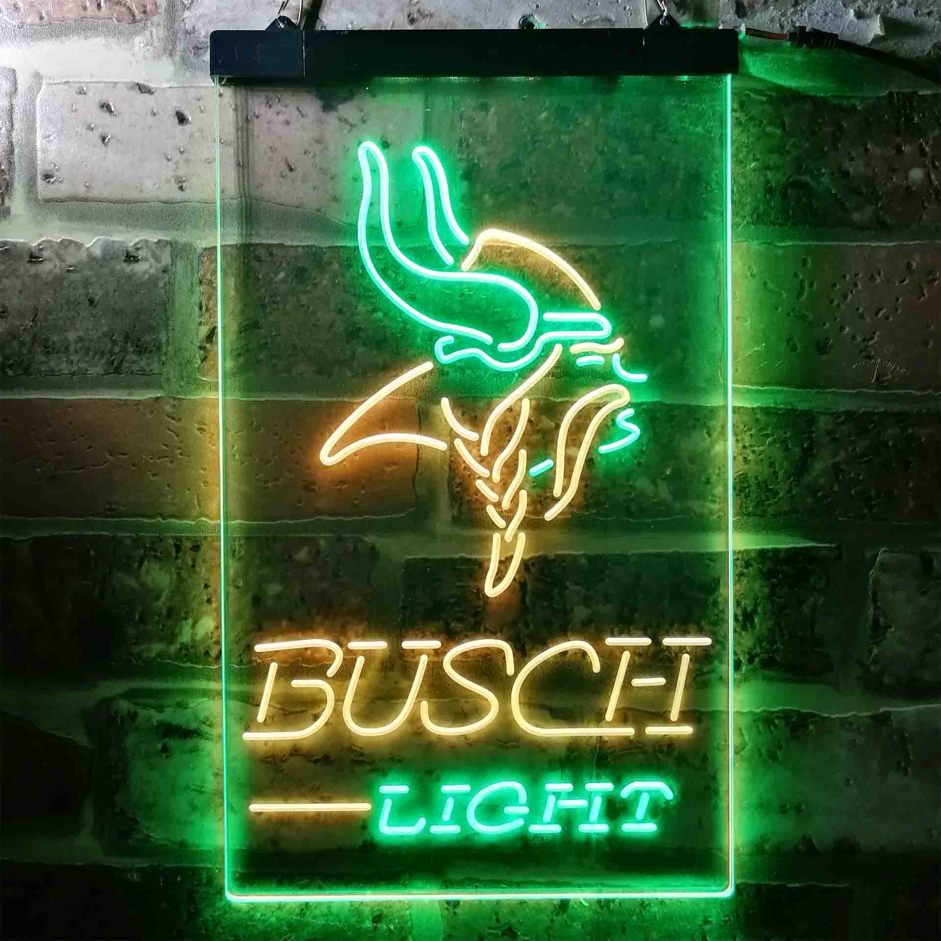 Busch Light Minnesota Vikings Neon-Like LED Light Sign