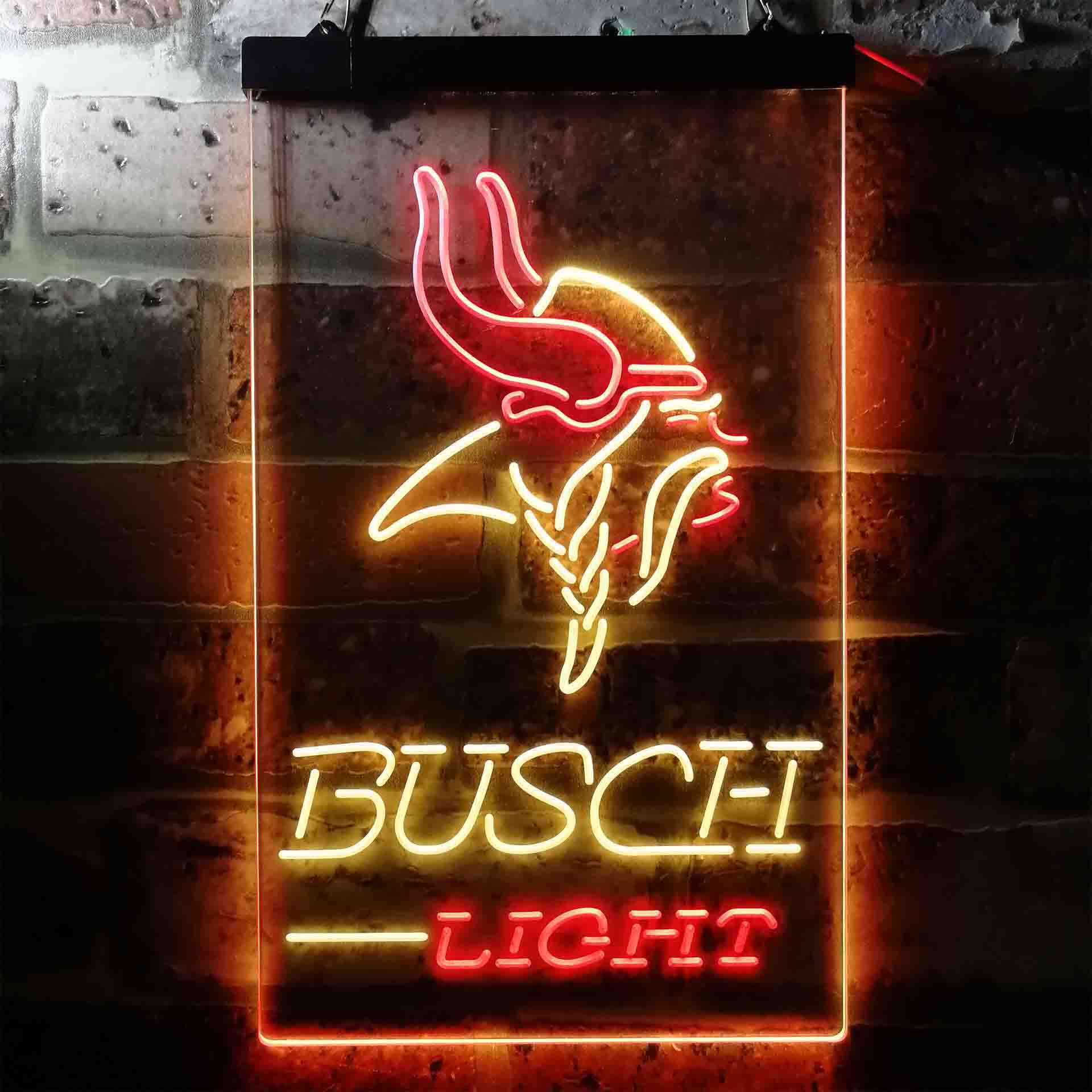 Busch Light Minnesota Vikings Neon-Like LED Light Sign