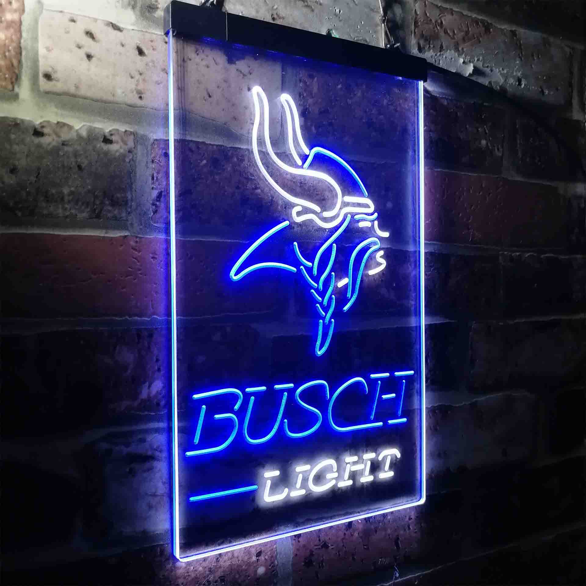 Busch Light Minnesota Vikings Neon-Like LED Light Sign