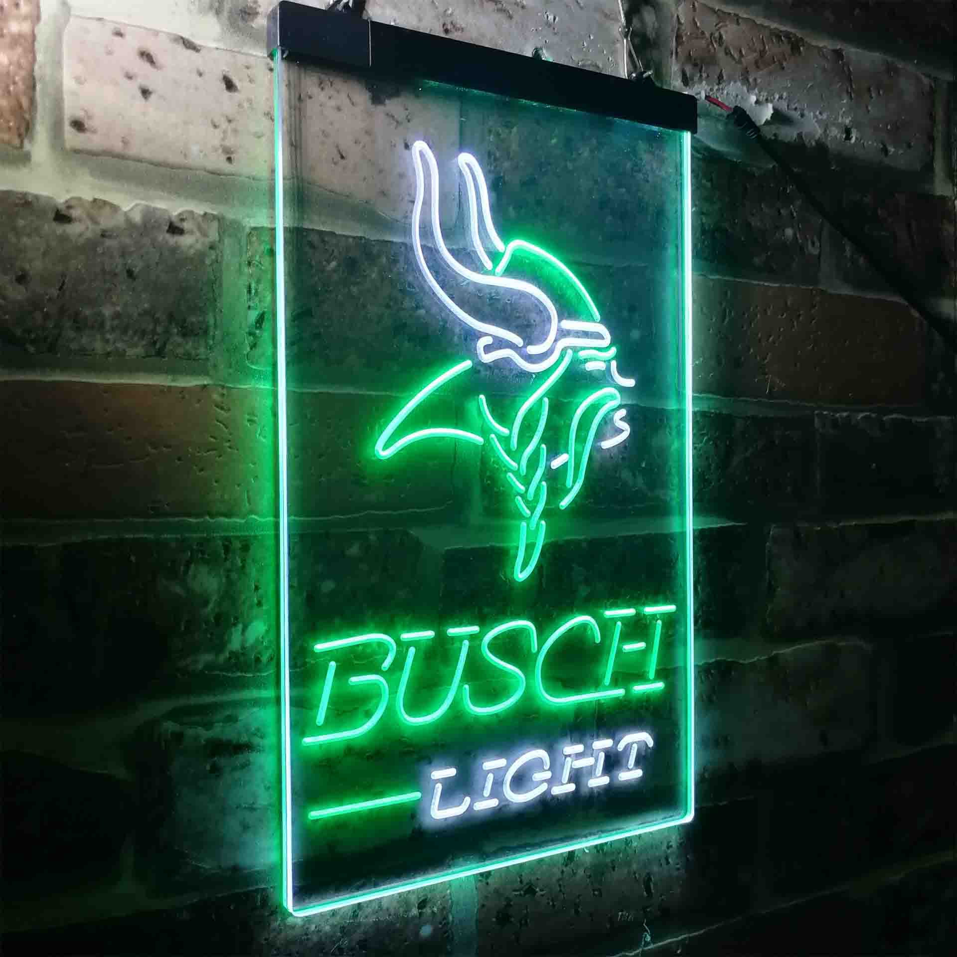 Busch Light Minnesota Vikings Neon-Like LED Light Sign