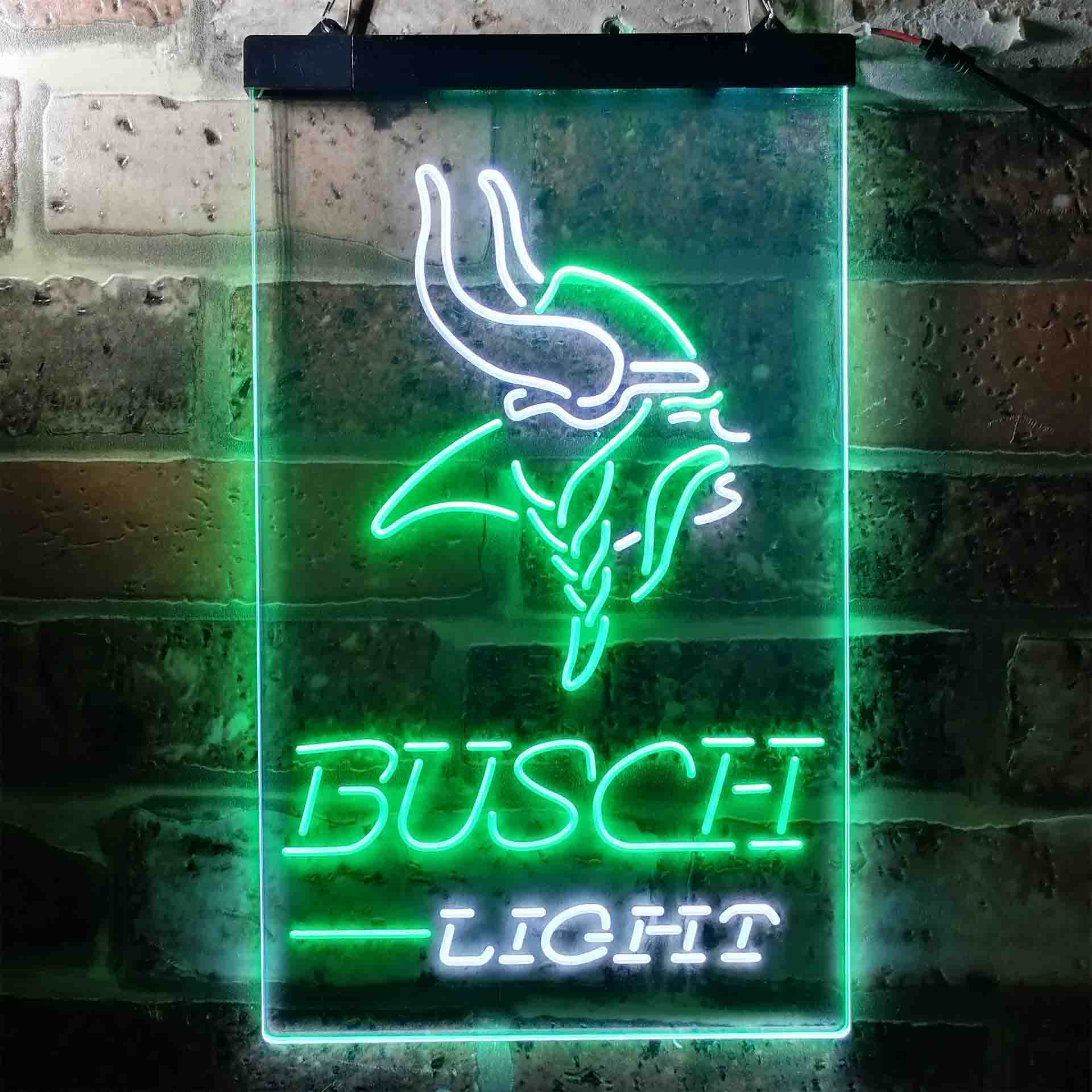 Busch Light Minnesota Vikings Neon-Like LED Light Sign