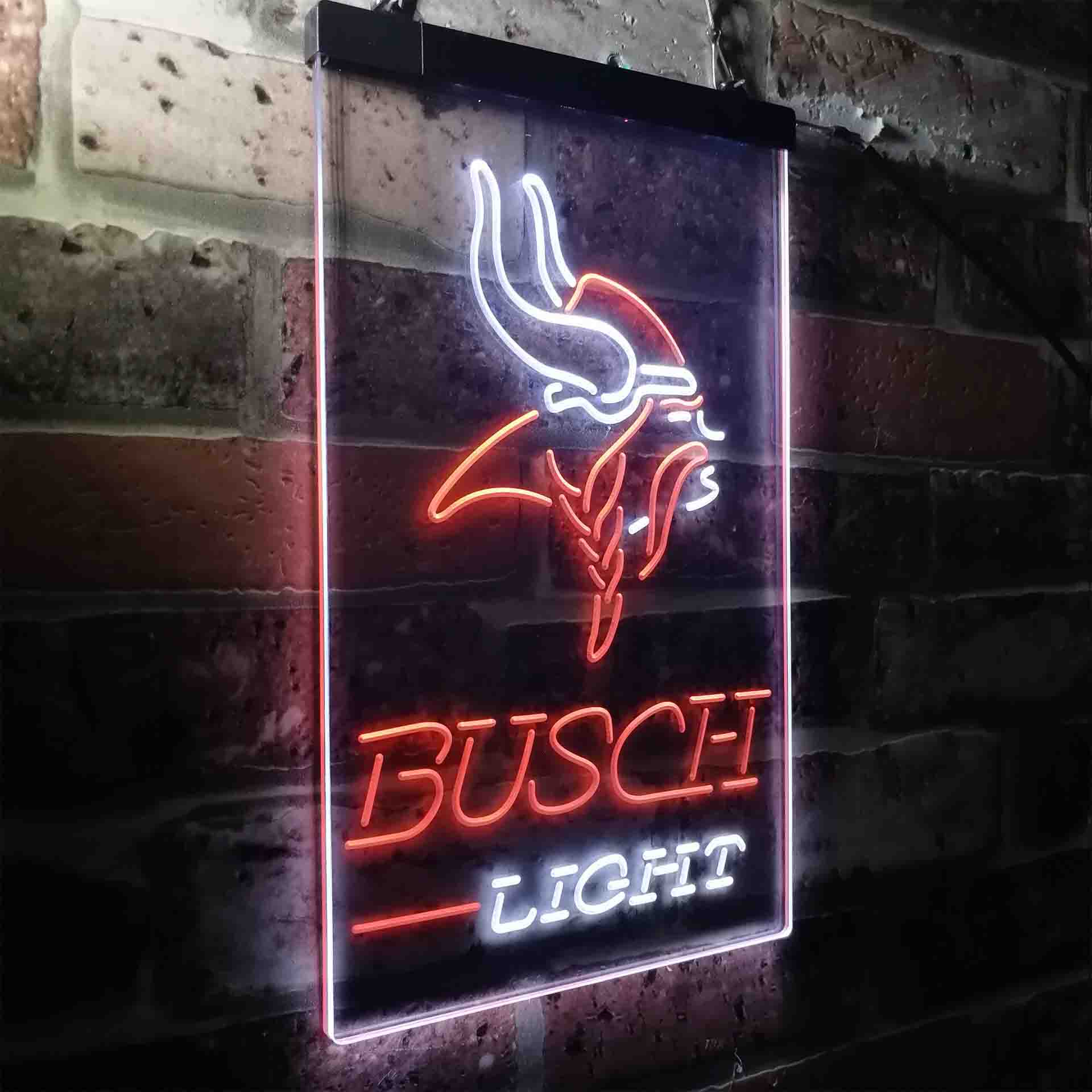 Busch Light Minnesota Vikings Neon-Like LED Light Sign