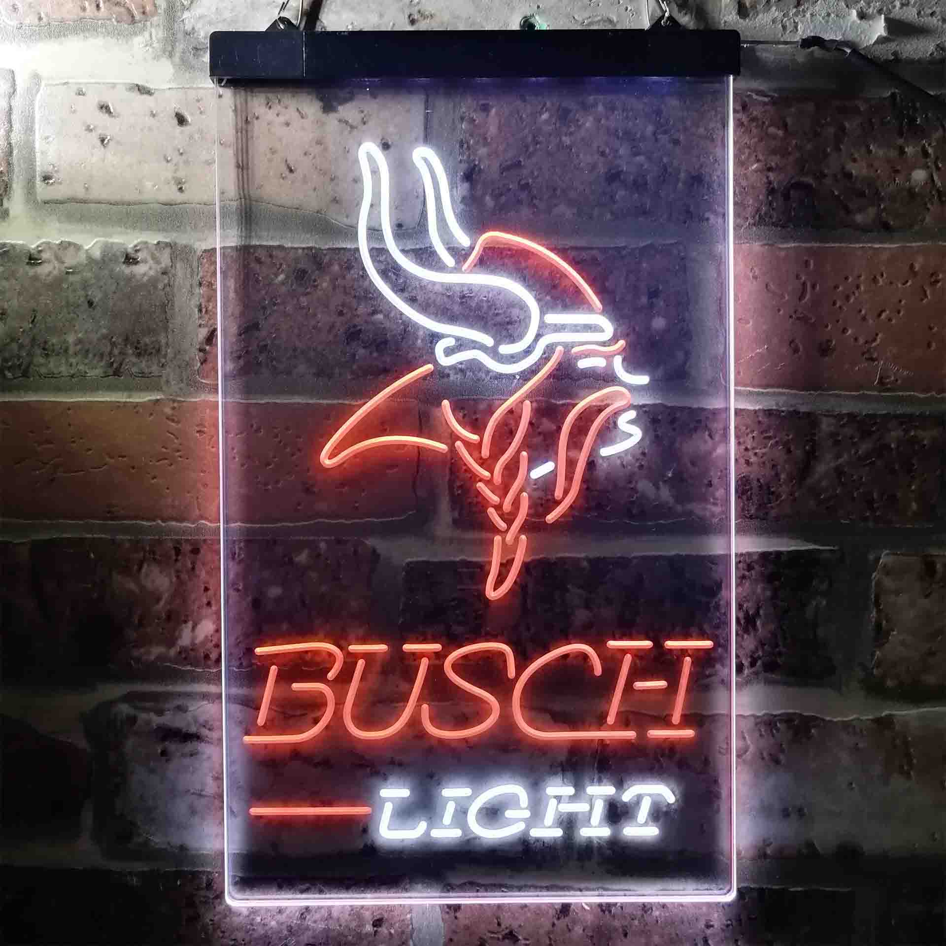 Busch Light Minnesota Vikings Neon-Like LED Light Sign