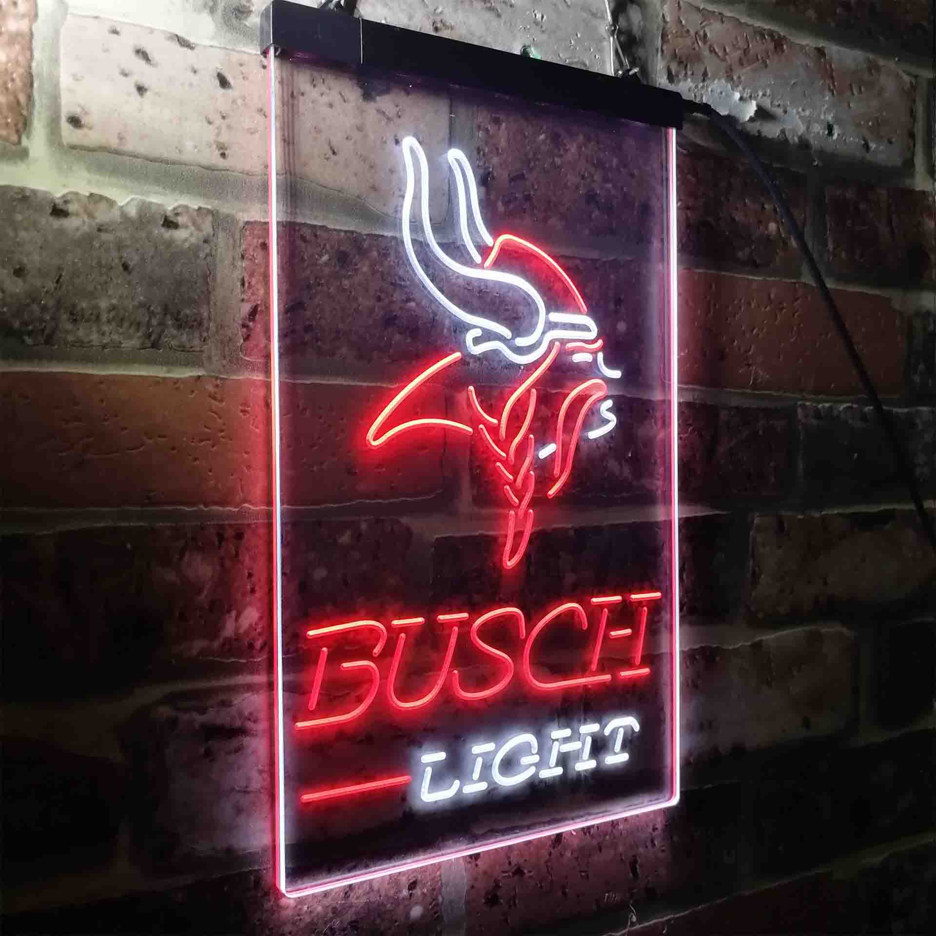 Busch Light Minnesota Vikings Neon-Like LED Light Sign