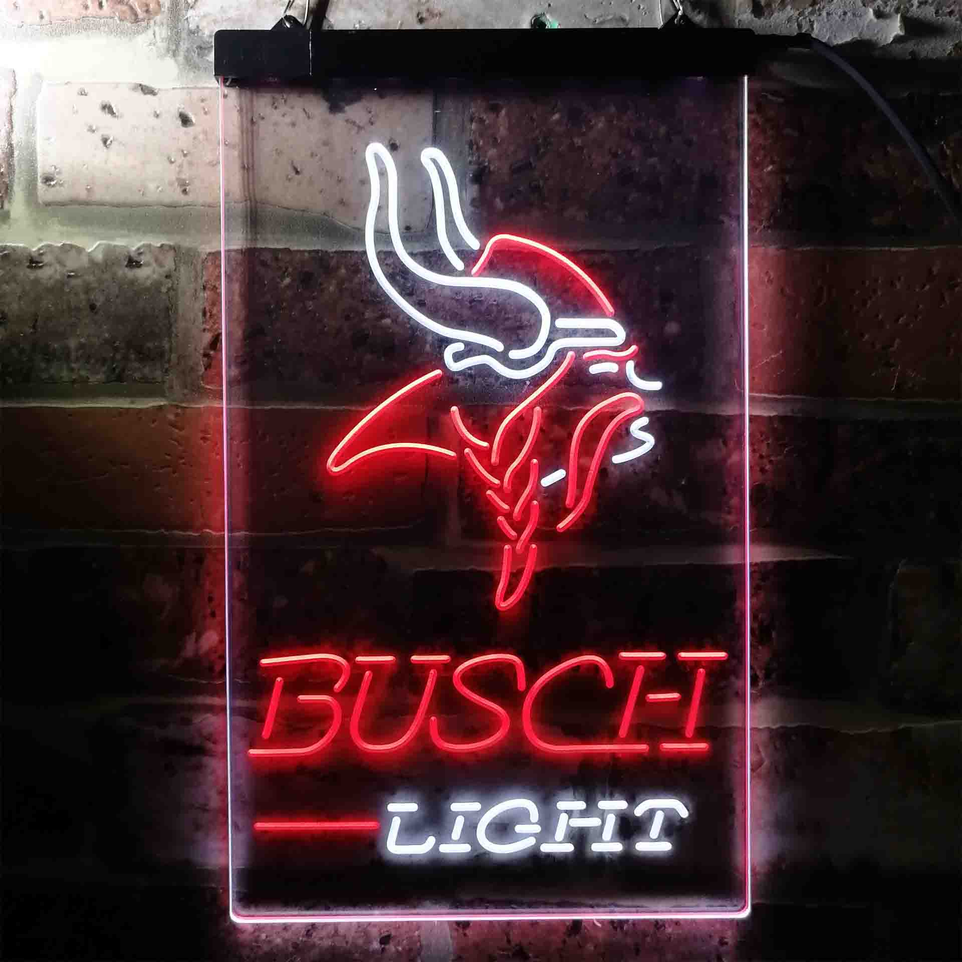 Busch Light Minnesota Vikings Neon-Like LED Light Sign