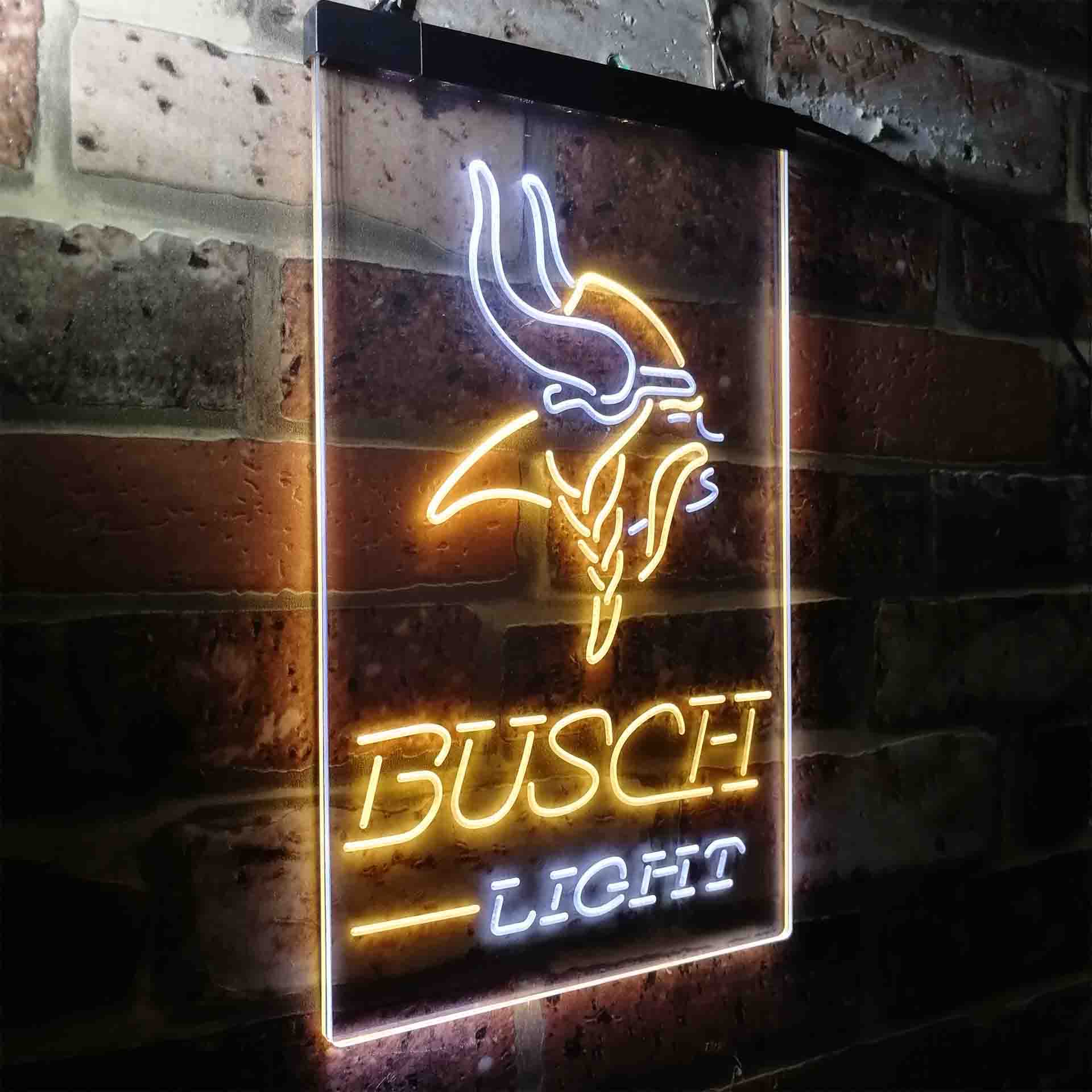 Busch Light Minnesota Vikings Neon-Like LED Light Sign