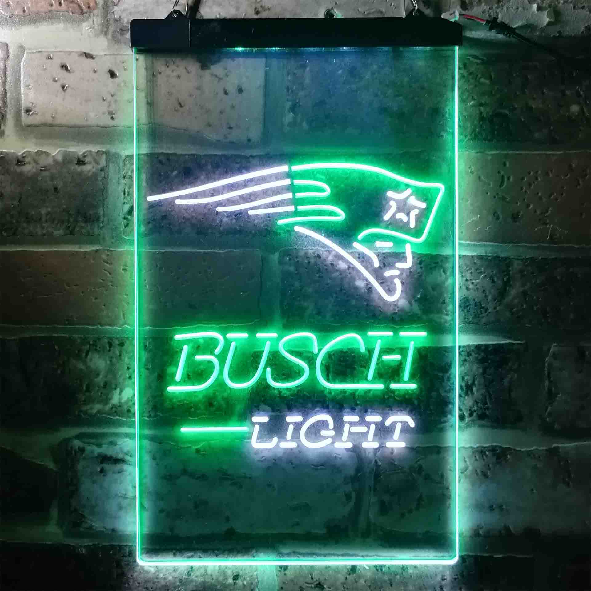 Busch Light New England Patriots Neon-Like Led Light Sign