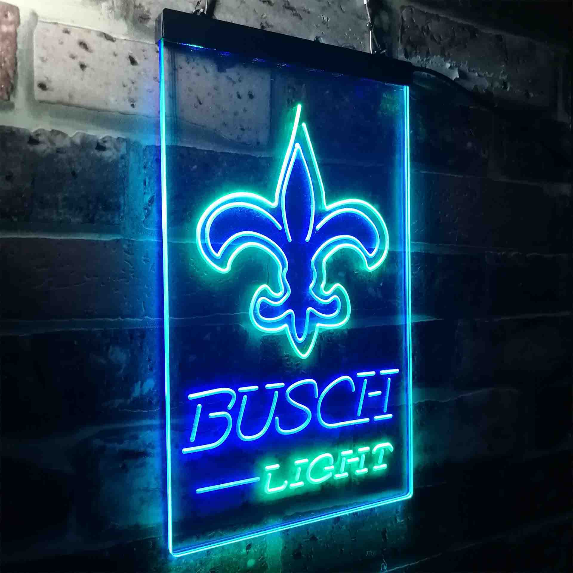 Busch Light New Orleans Saints Neon-Like Led Light Sign