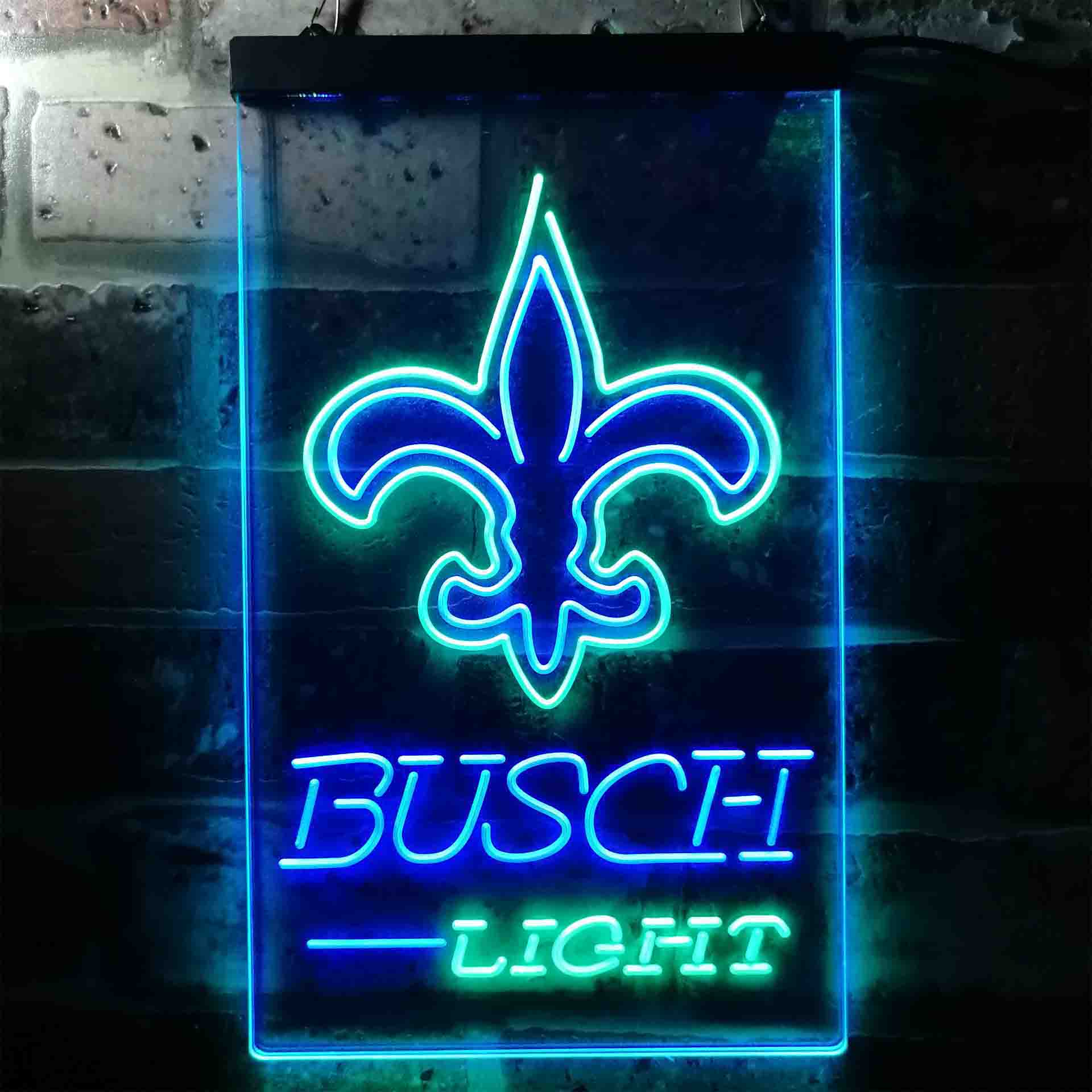 Busch Light New Orleans Saints Neon-Like Led Light Sign