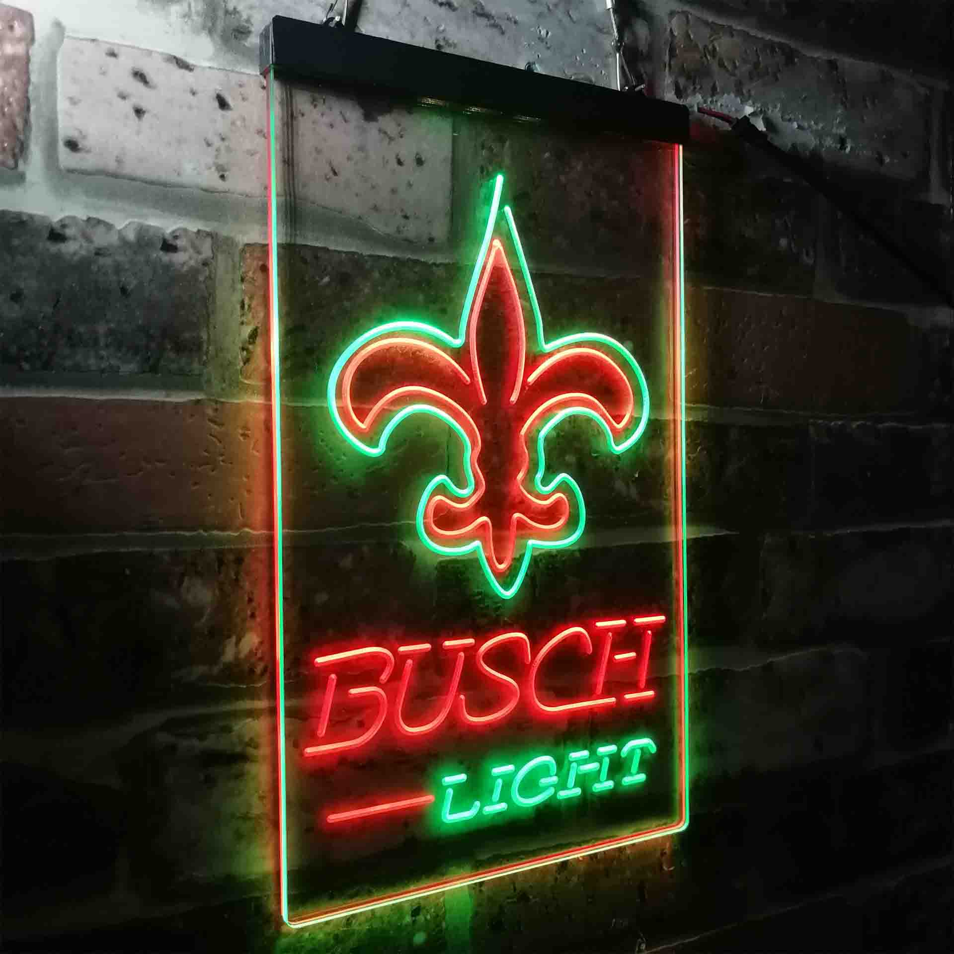 Busch Light New Orleans Saints Neon-Like Led Light Sign