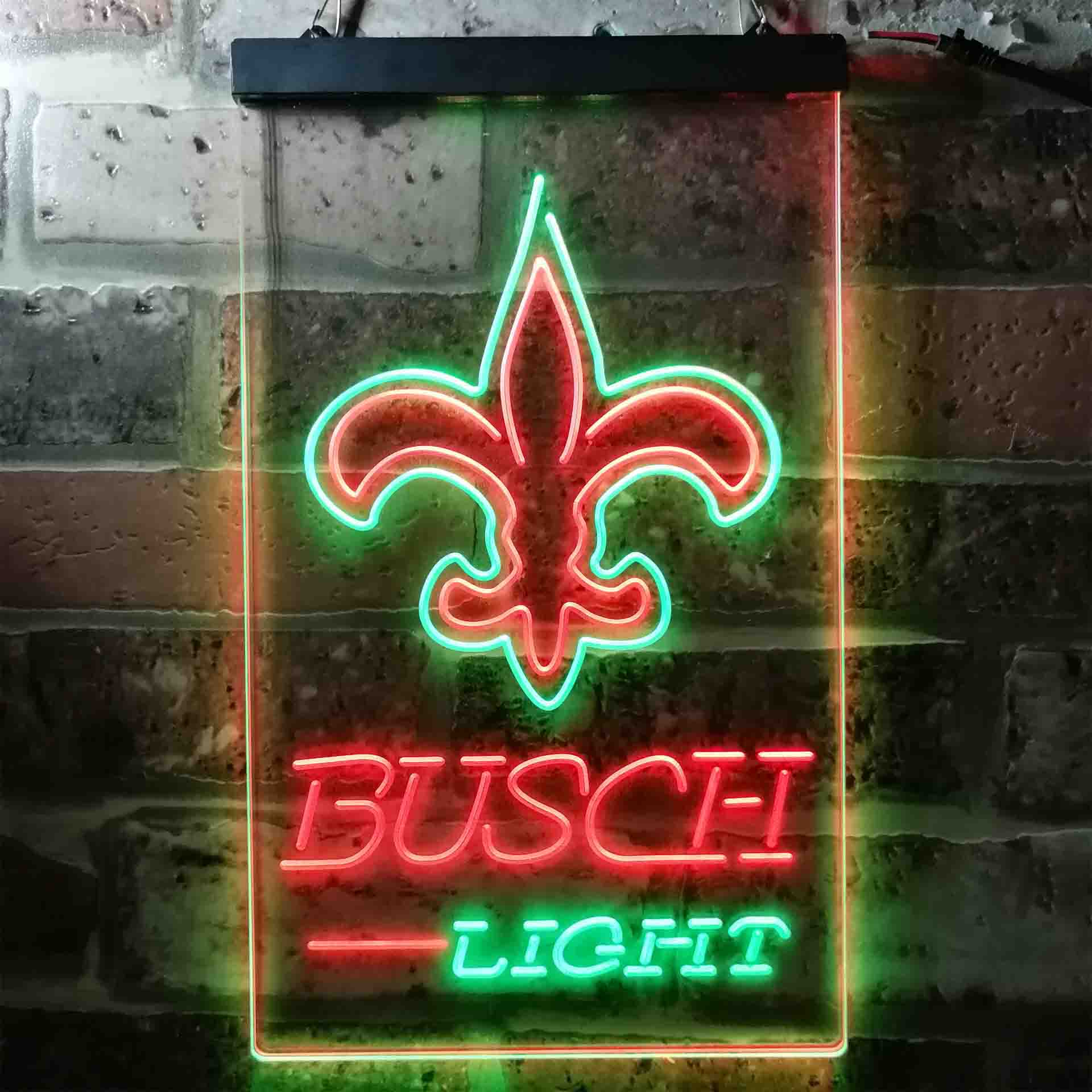 Busch Light New Orleans Saints Neon-Like Led Light Sign