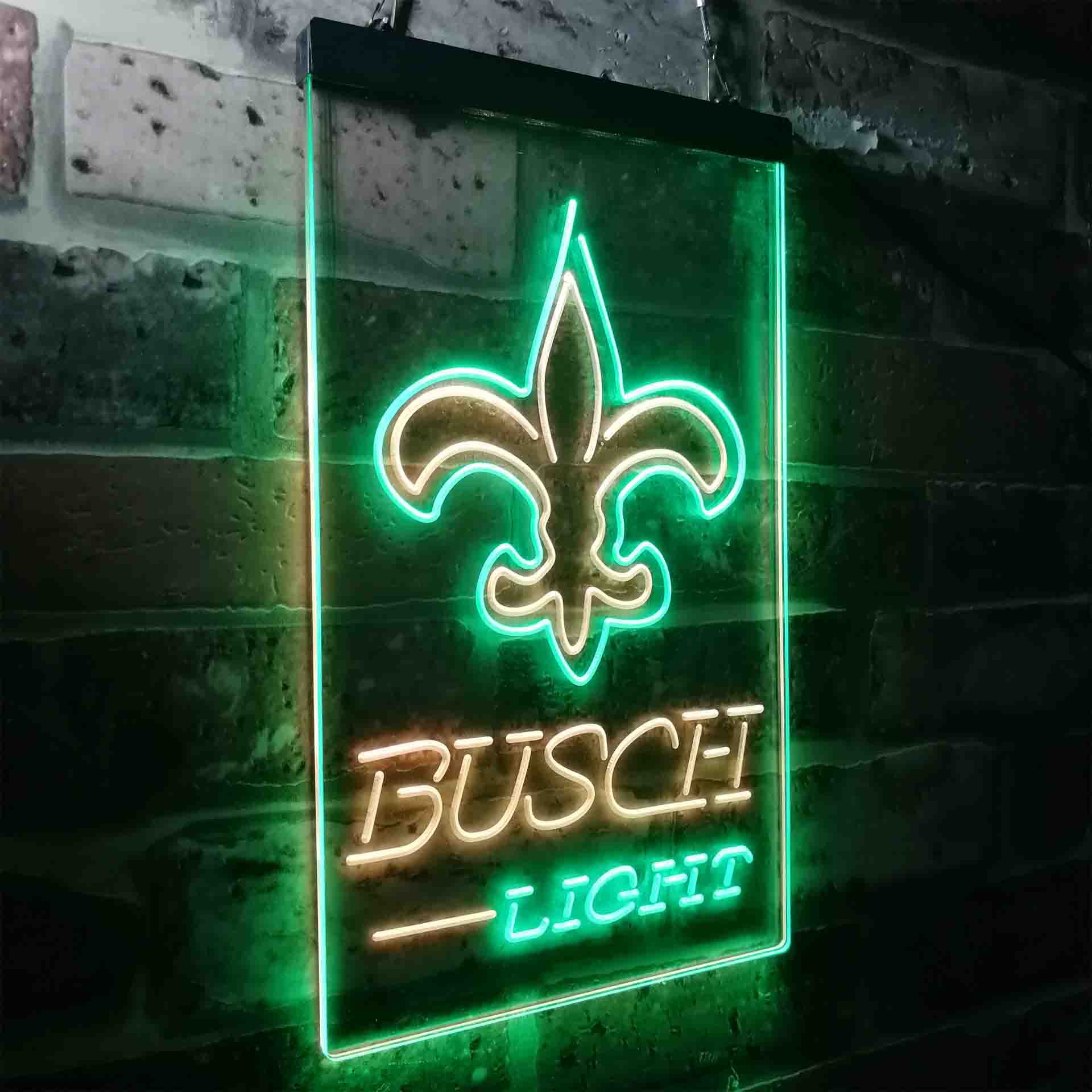 Busch Light New Orleans Saints Neon-Like Led Light Sign