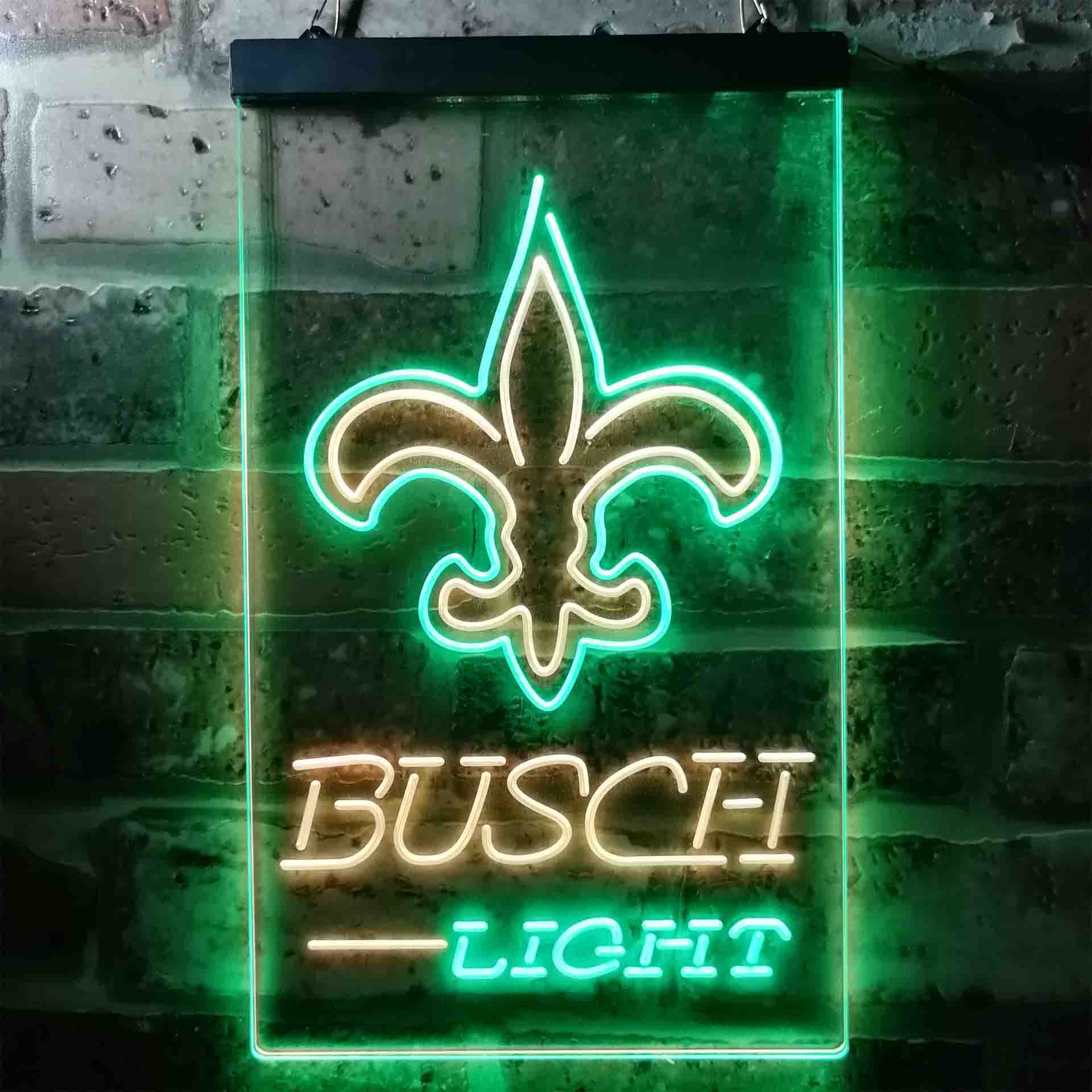 Busch Light New Orleans Saints Neon-Like Led Light Sign