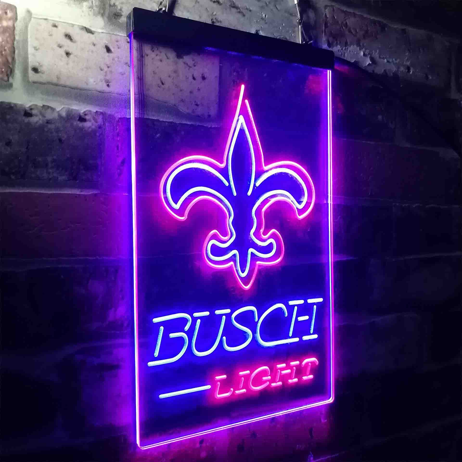 Busch Light New Orleans Saints Neon-Like Led Light Sign