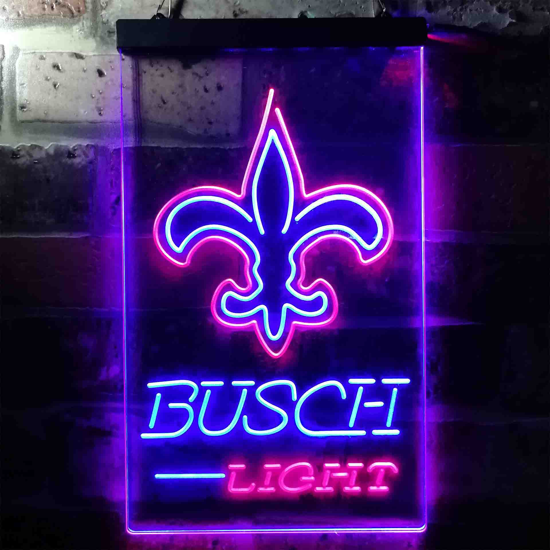 Busch Light New Orleans Saints Neon-Like Led Light Sign