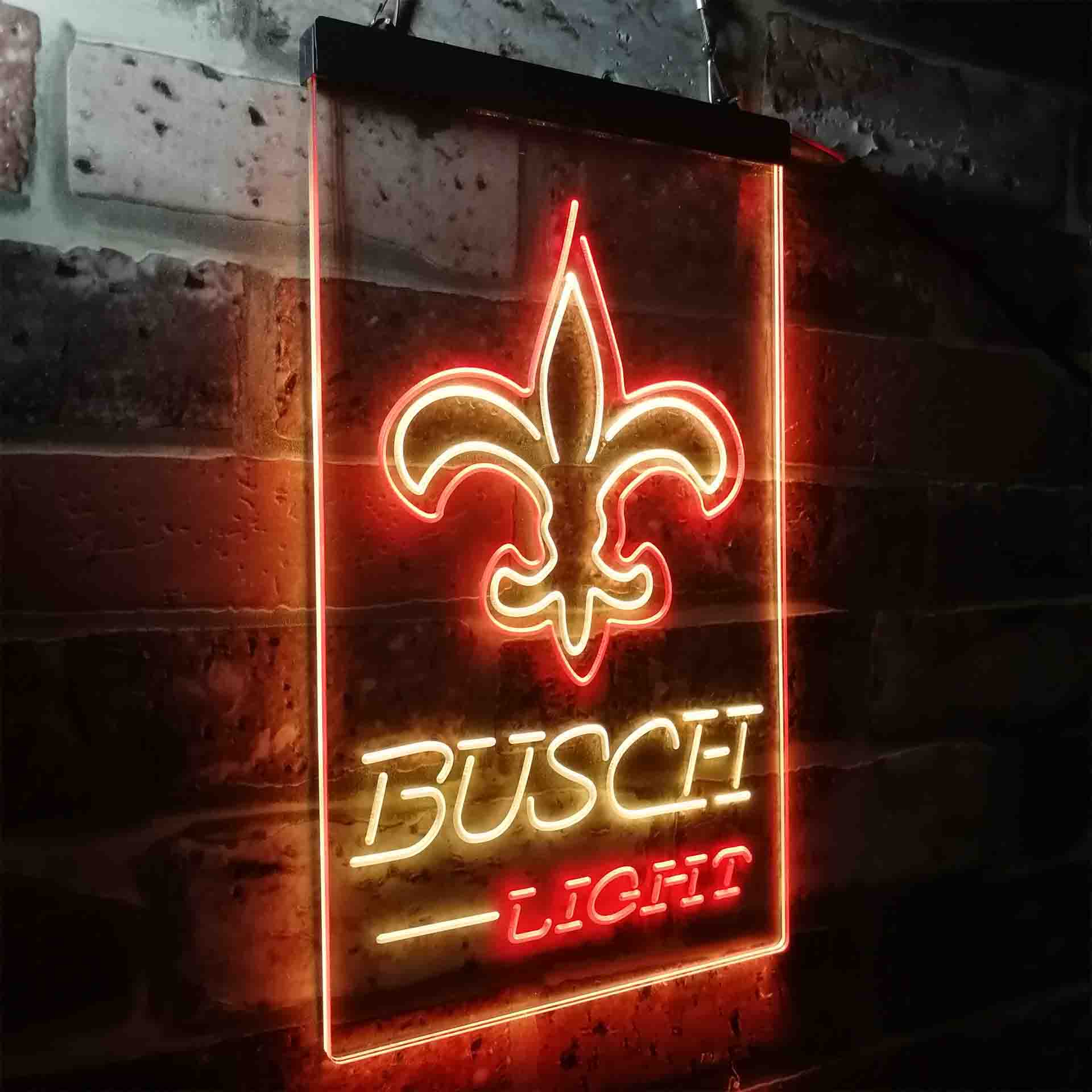 Busch Light New Orleans Saints Neon-Like Led Light Sign