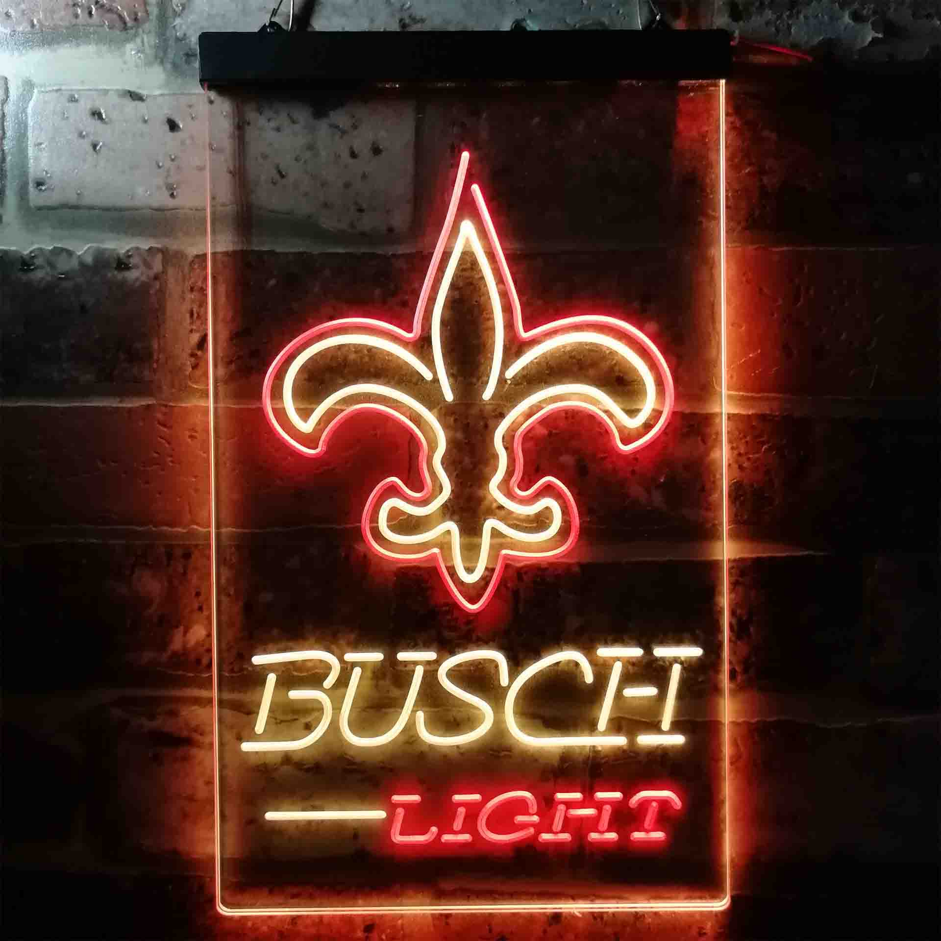 Busch Light New Orleans Saints Neon-Like Led Light Sign