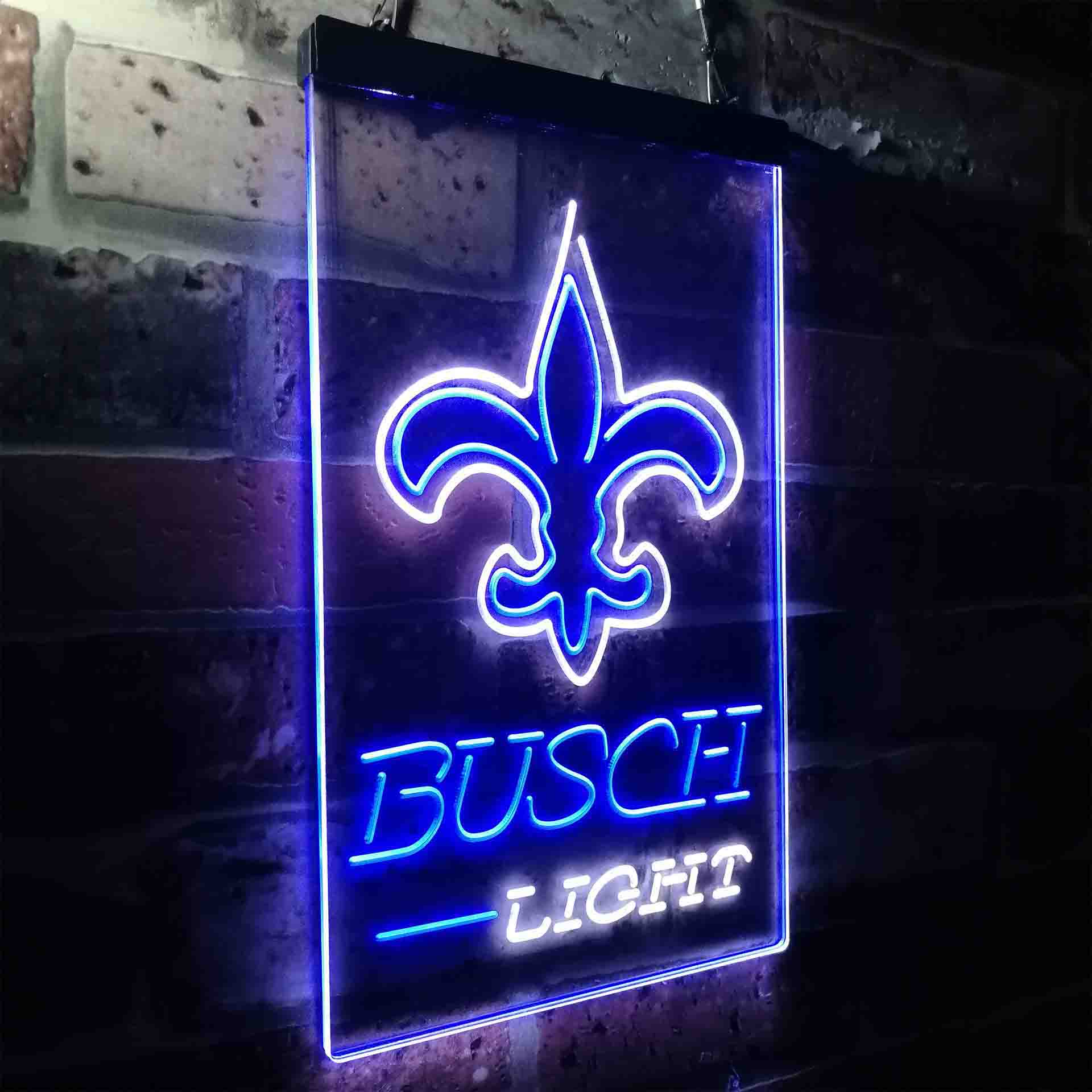 Busch Light New Orleans Saints Neon-Like Led Light Sign