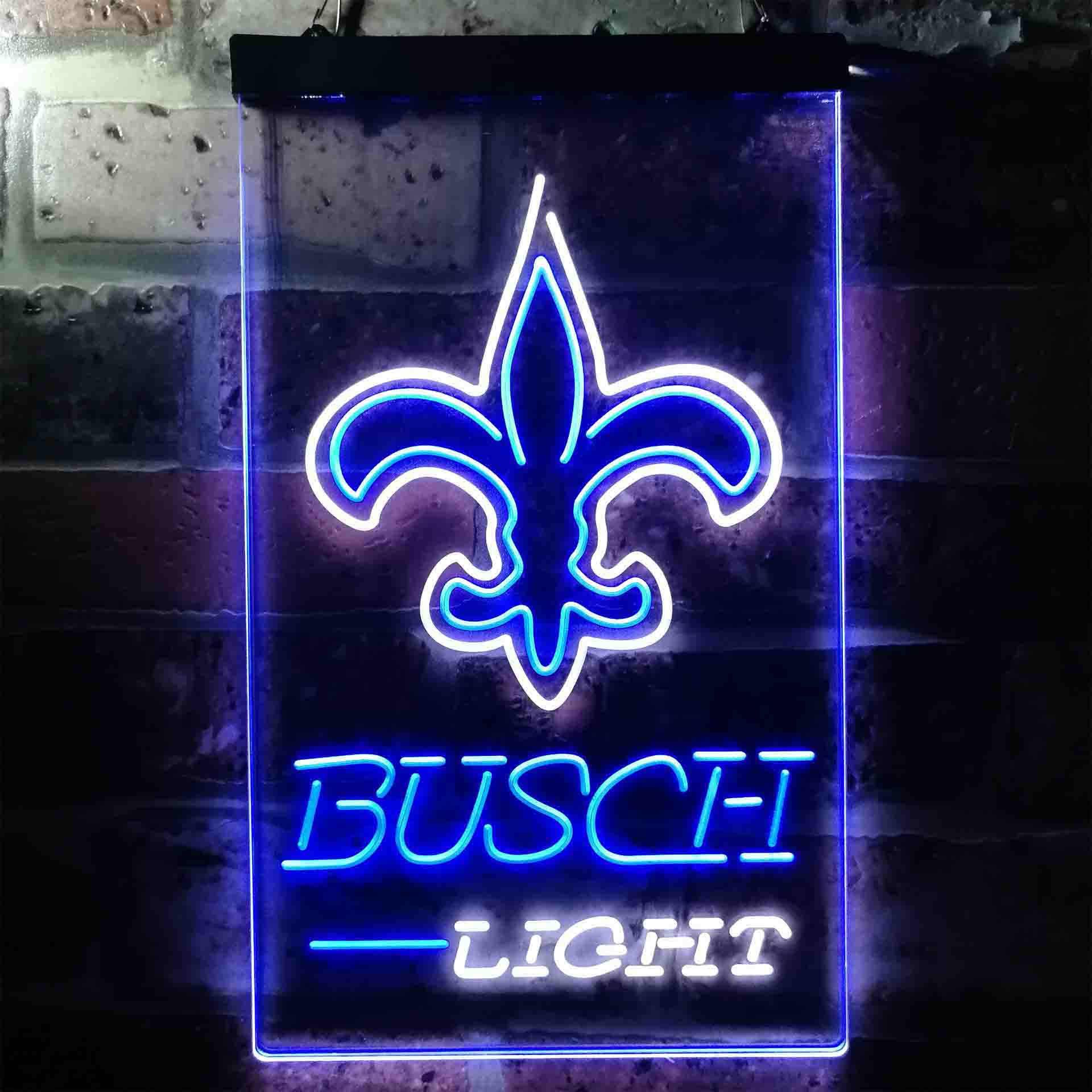 Busch Light New Orleans Saints Neon-Like LED Sign