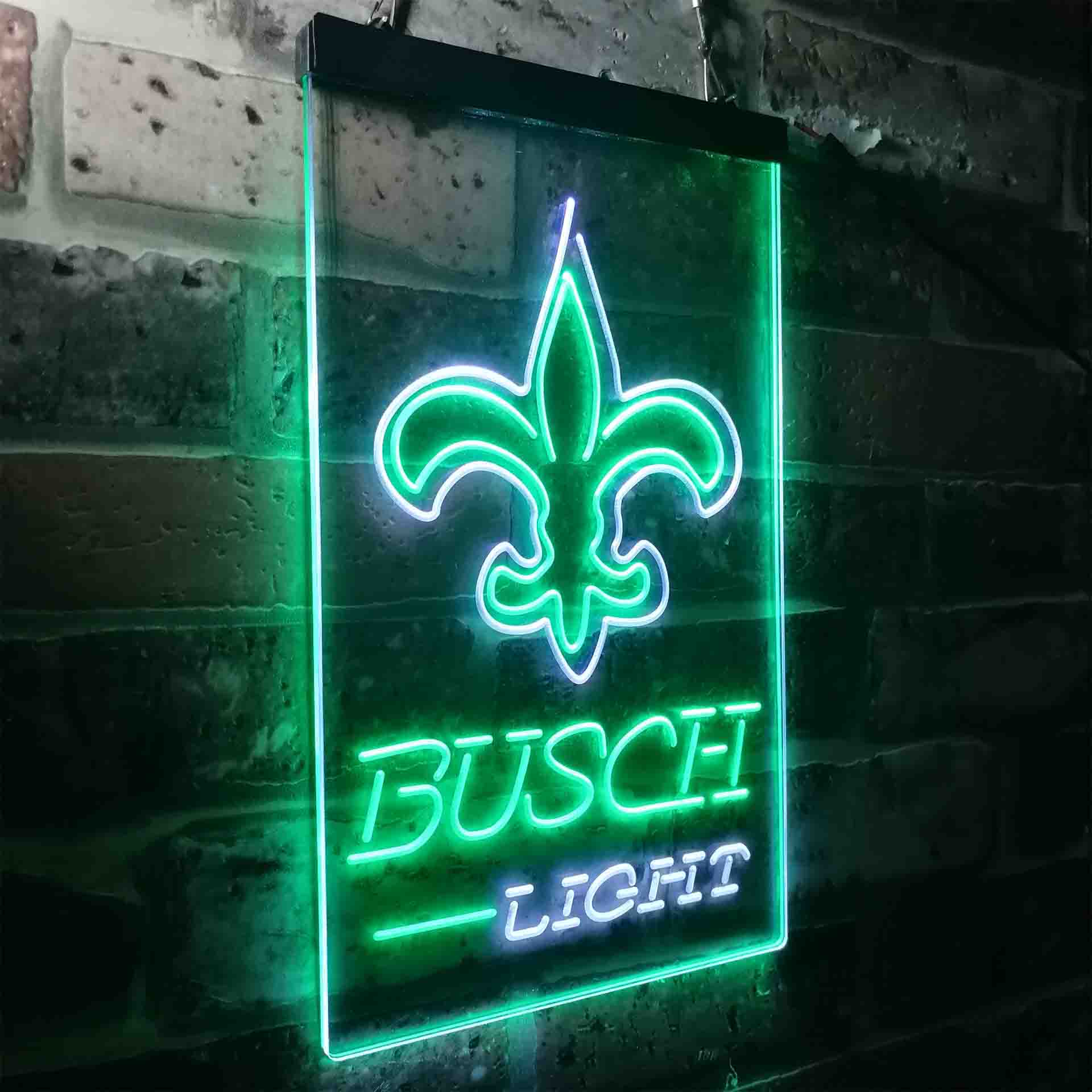 Busch Light New Orleans Saints Neon-Like Led Light Sign