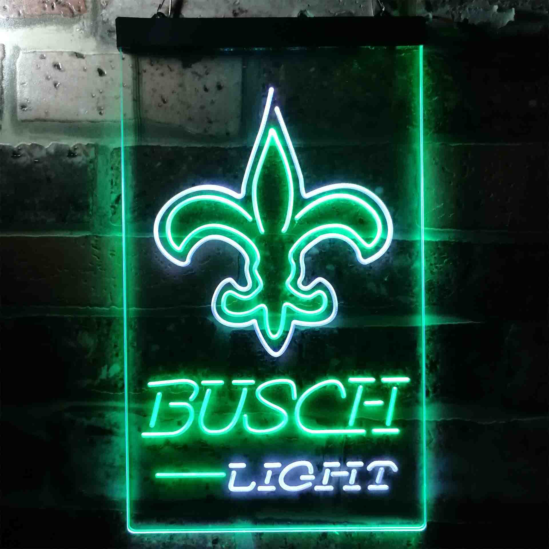 Busch Light New Orleans Saints Neon-Like Led Light Sign