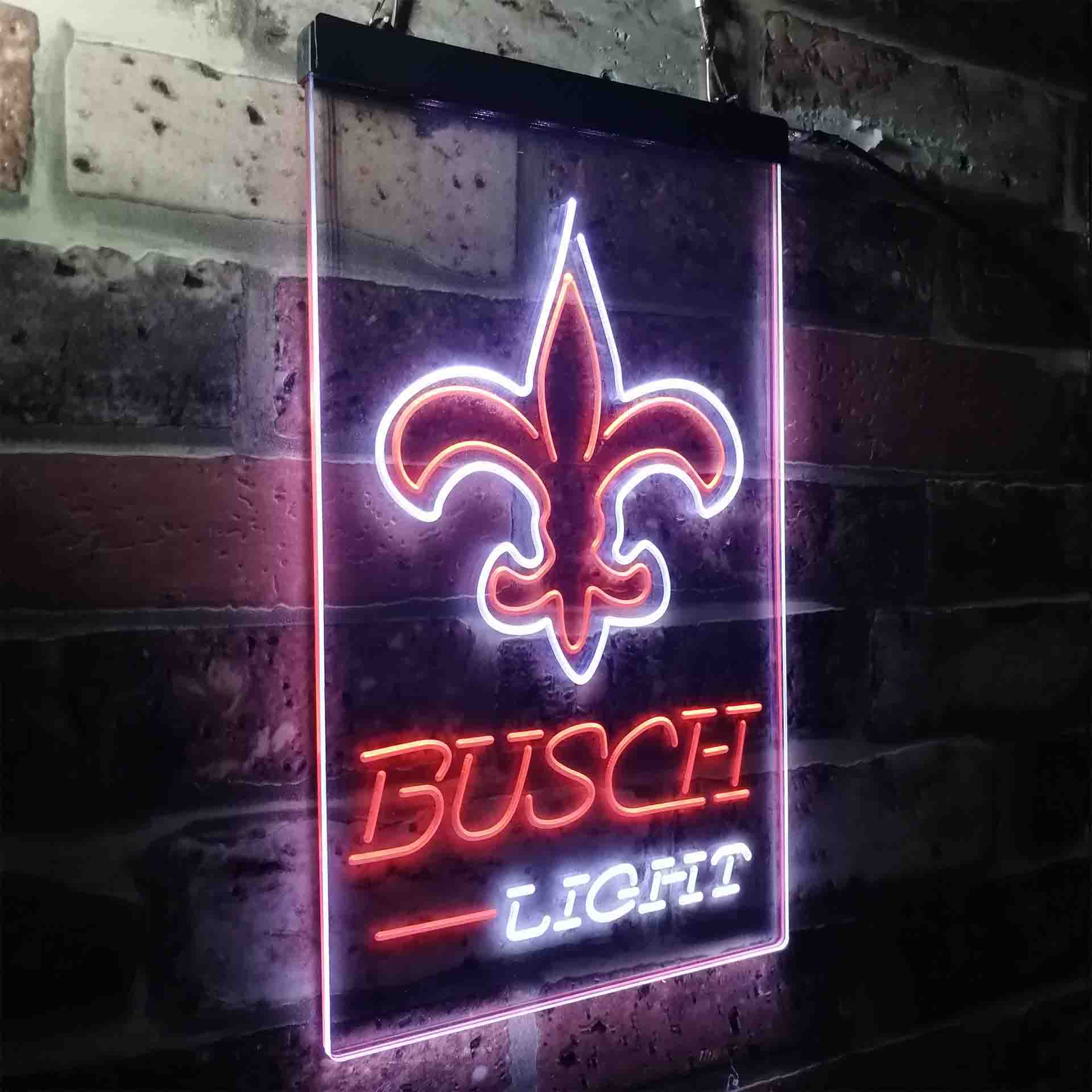 Busch Light New Orleans Saints Neon-Like Led Light Sign