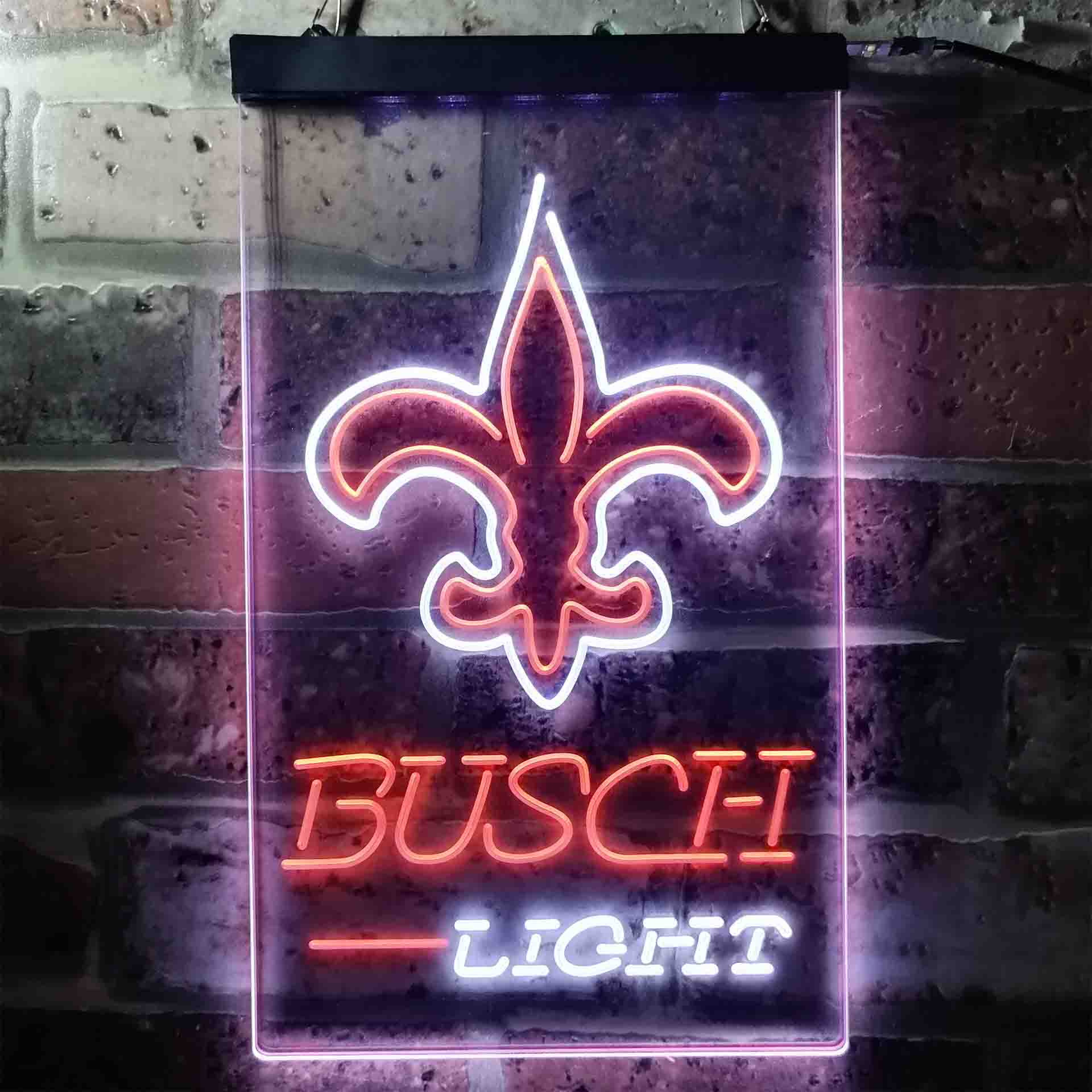 Busch Light New Orleans Saints Neon-Like Led Light Sign