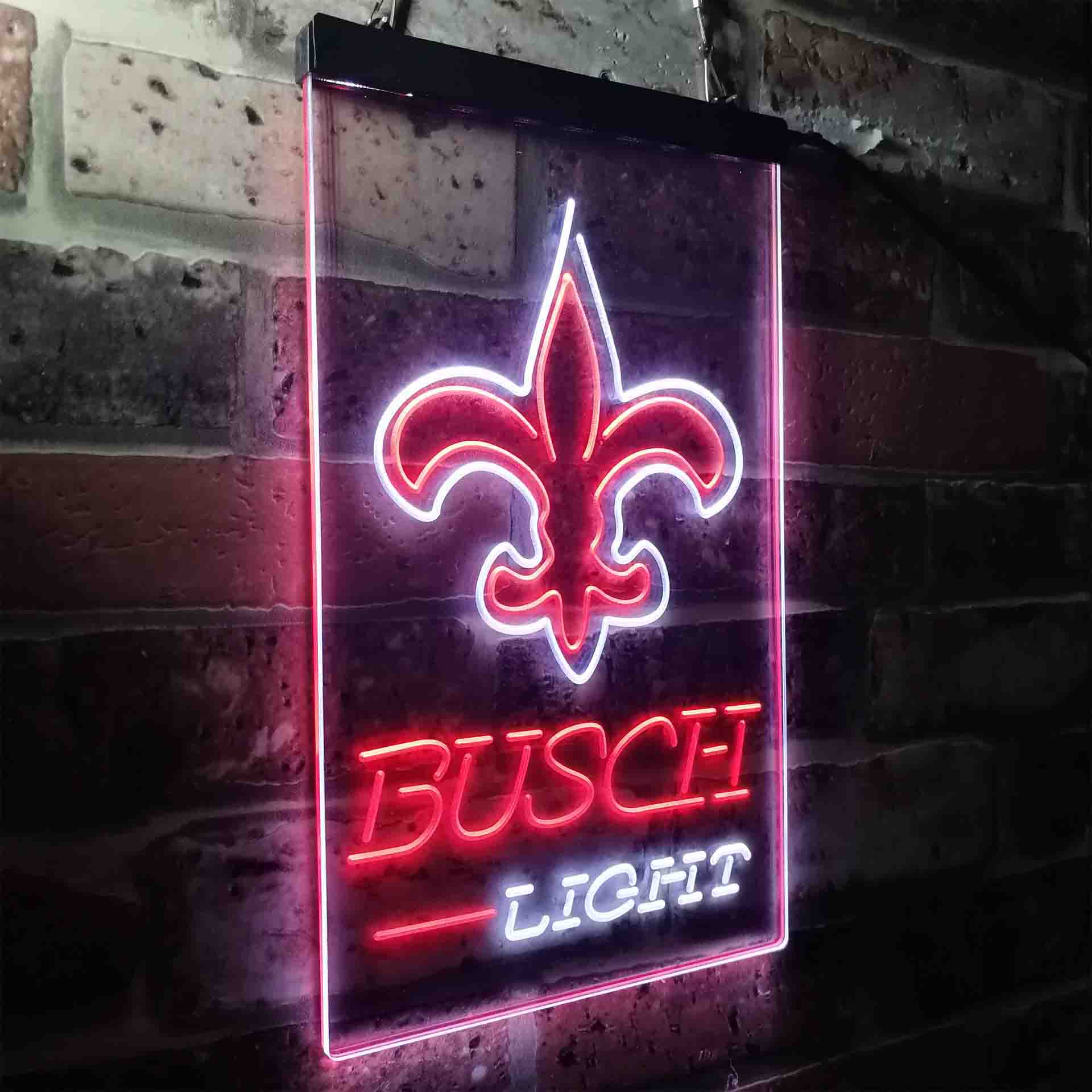 Busch Light New Orleans Saints Neon-Like Led Light Sign