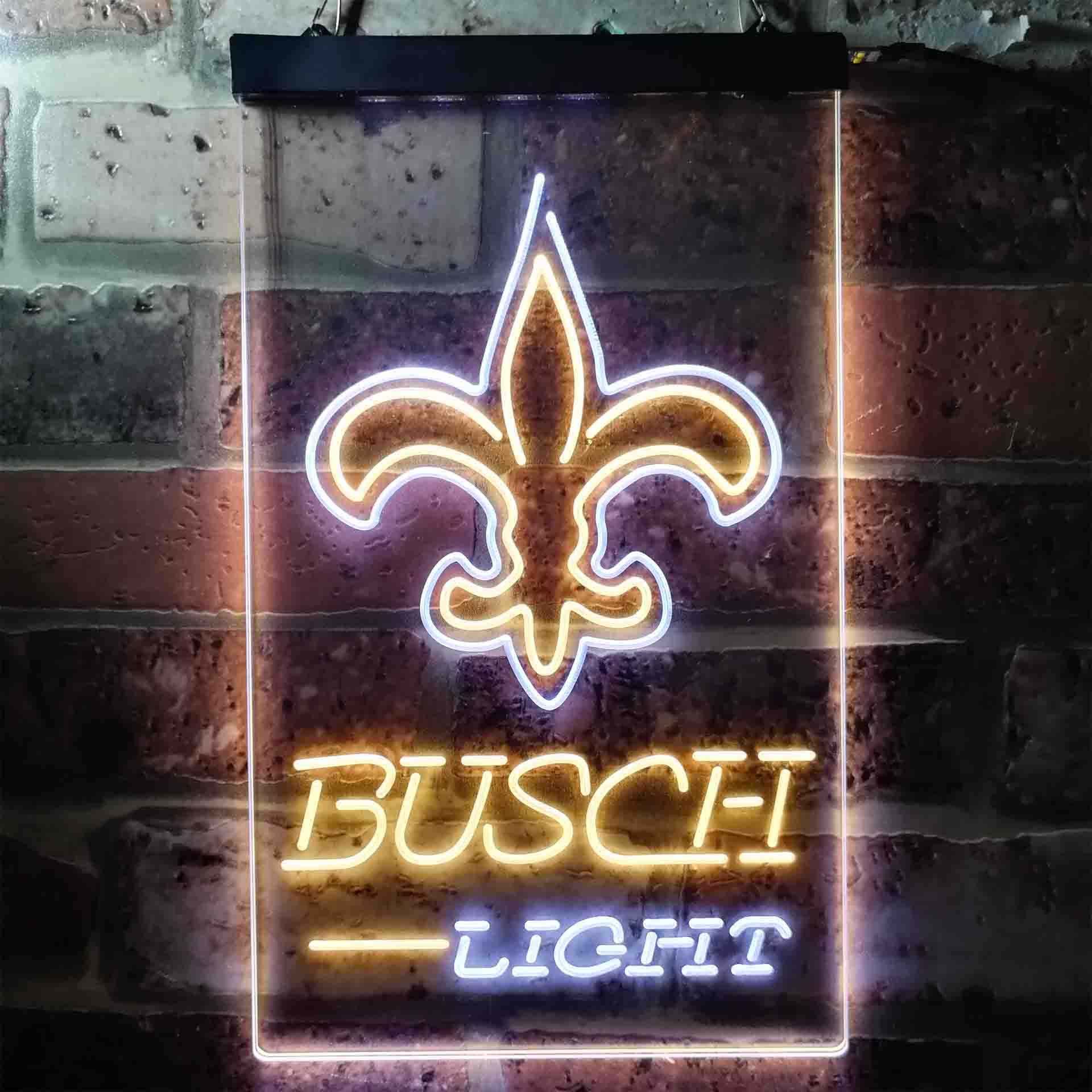 Busch Light New Orleans Saints Neon-Like Led Light Sign