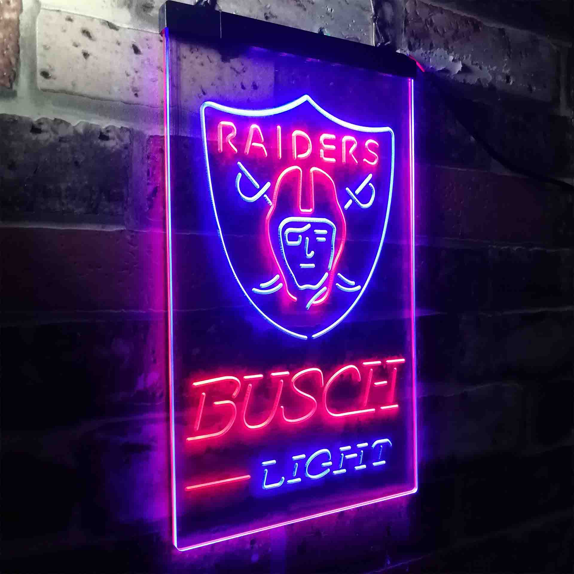 Busch Light Las Vegas Raiders Neon-Like Led Light Sign