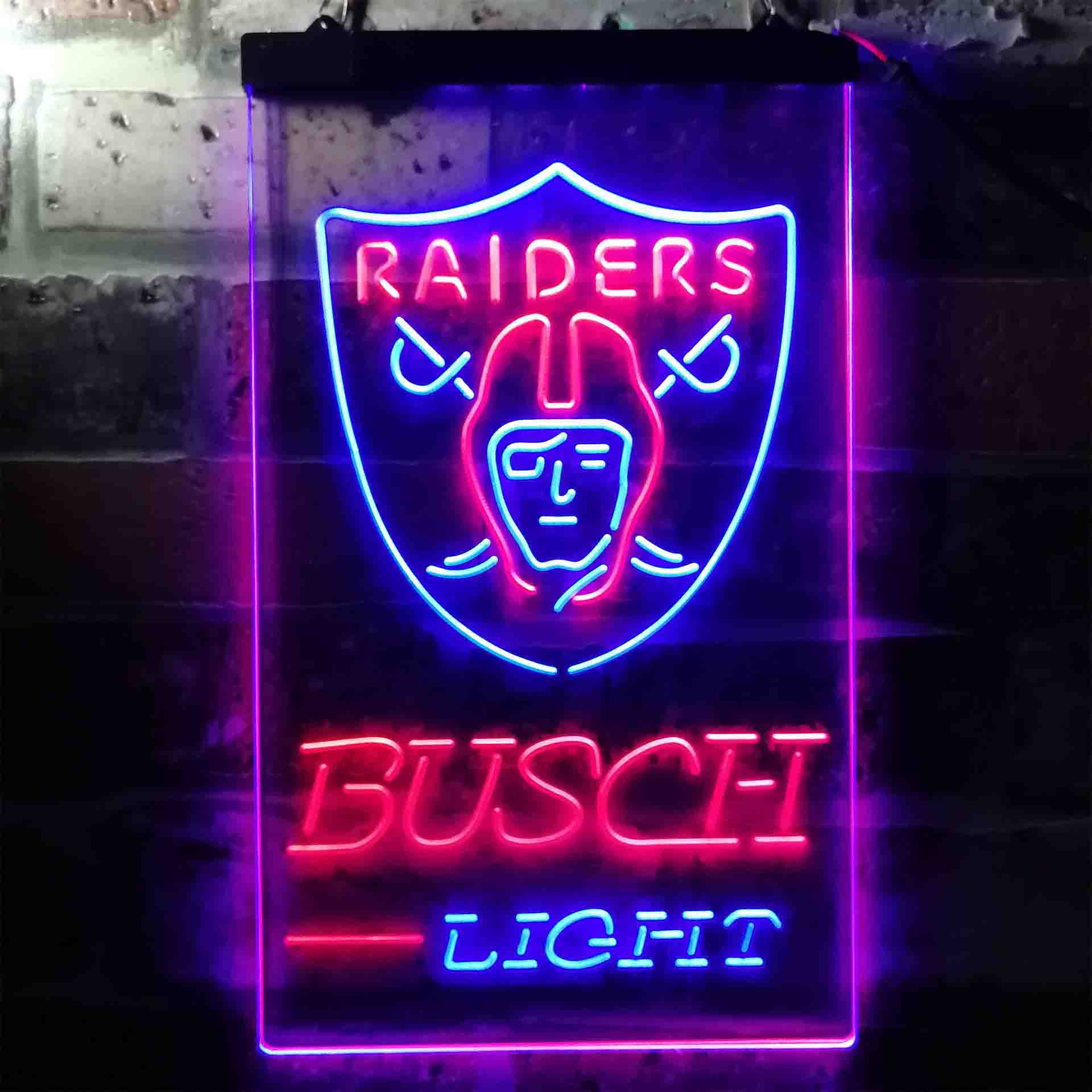 Busch Light Las Vegas Raiders Neon-Like Led Light Sign