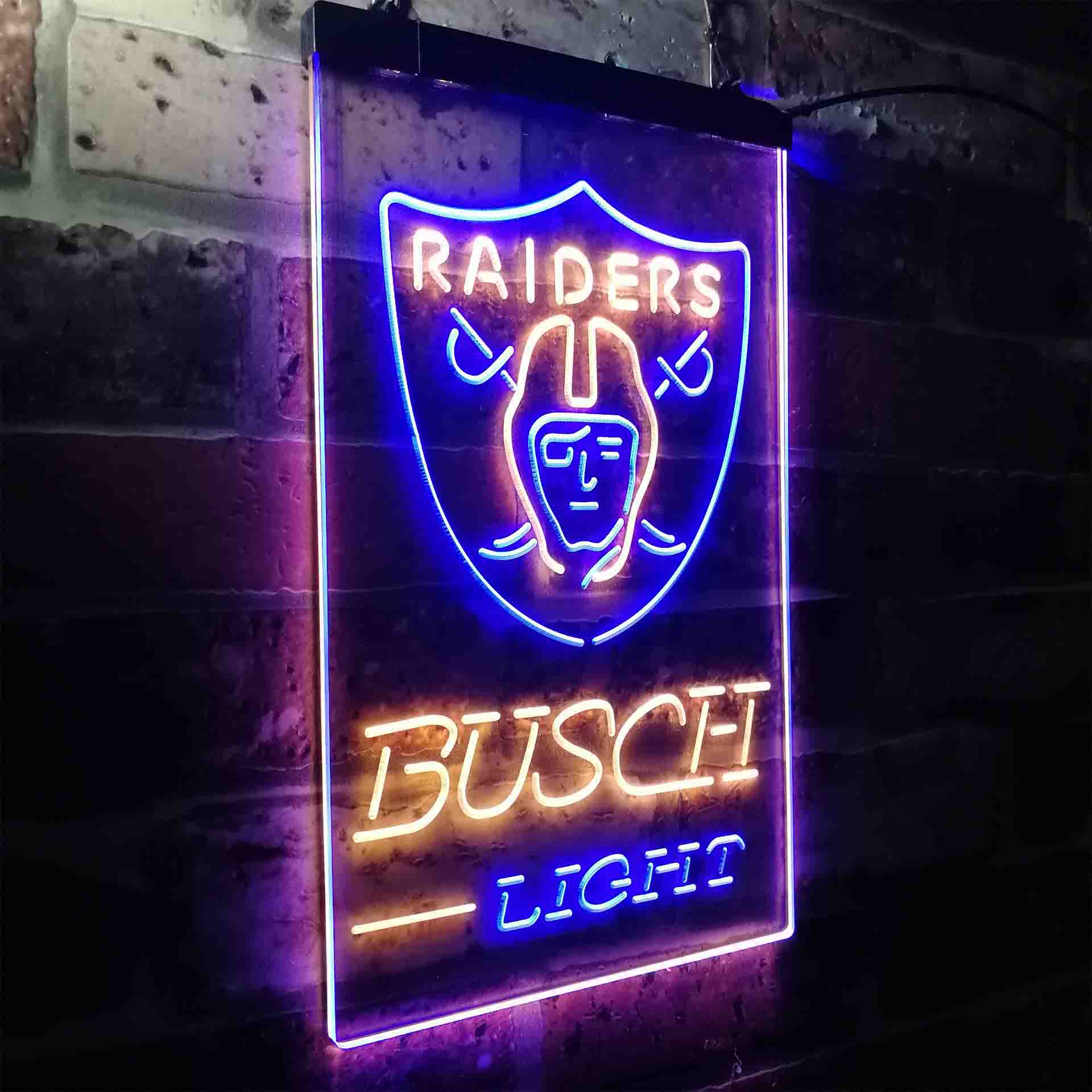 Busch Light Las Vegas Raiders Neon-Like Led Light Sign