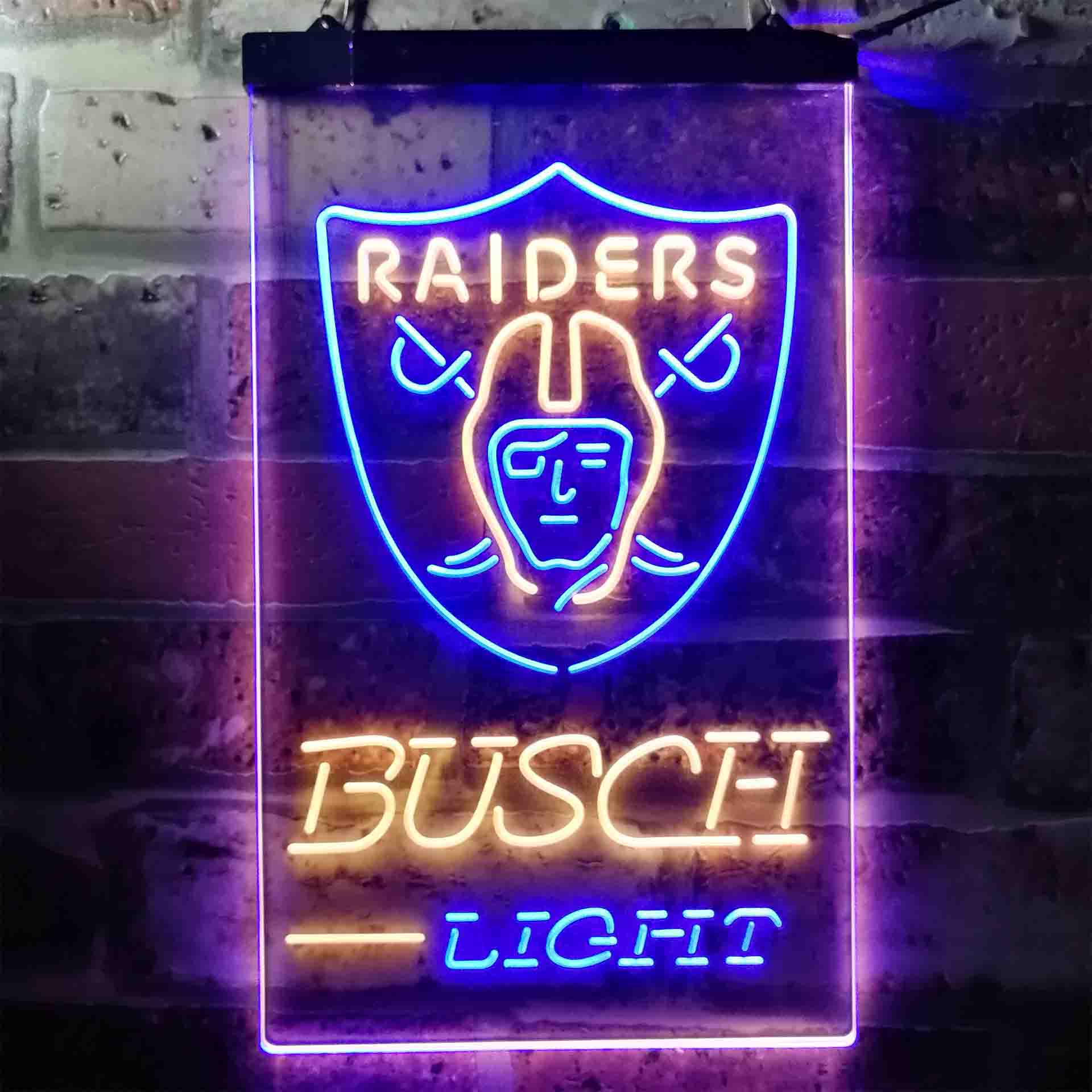 Busch Light Las Vegas Raiders Neon-Like Led Light Sign