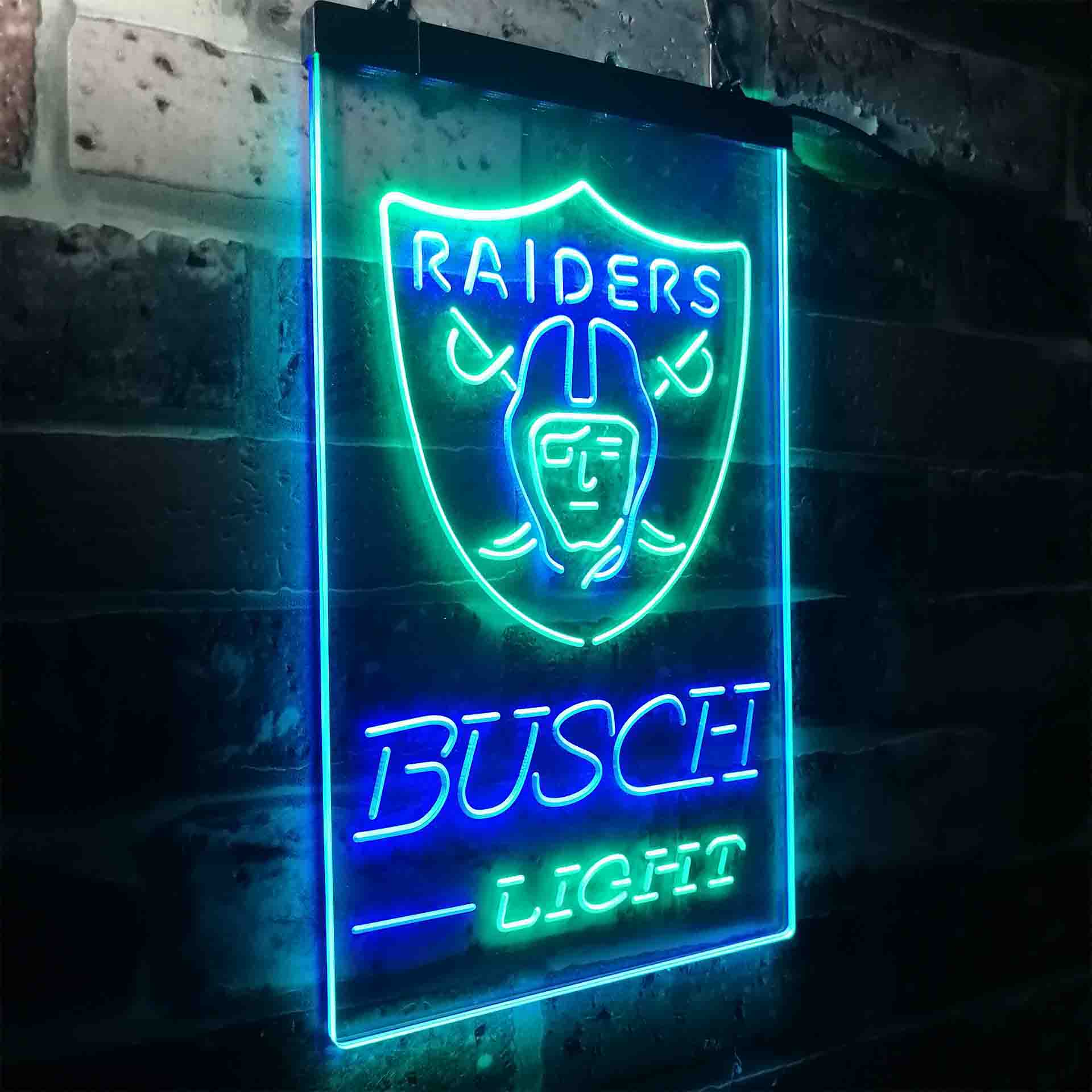 Busch Light Las Vegas Raiders Neon-Like Led Light Sign