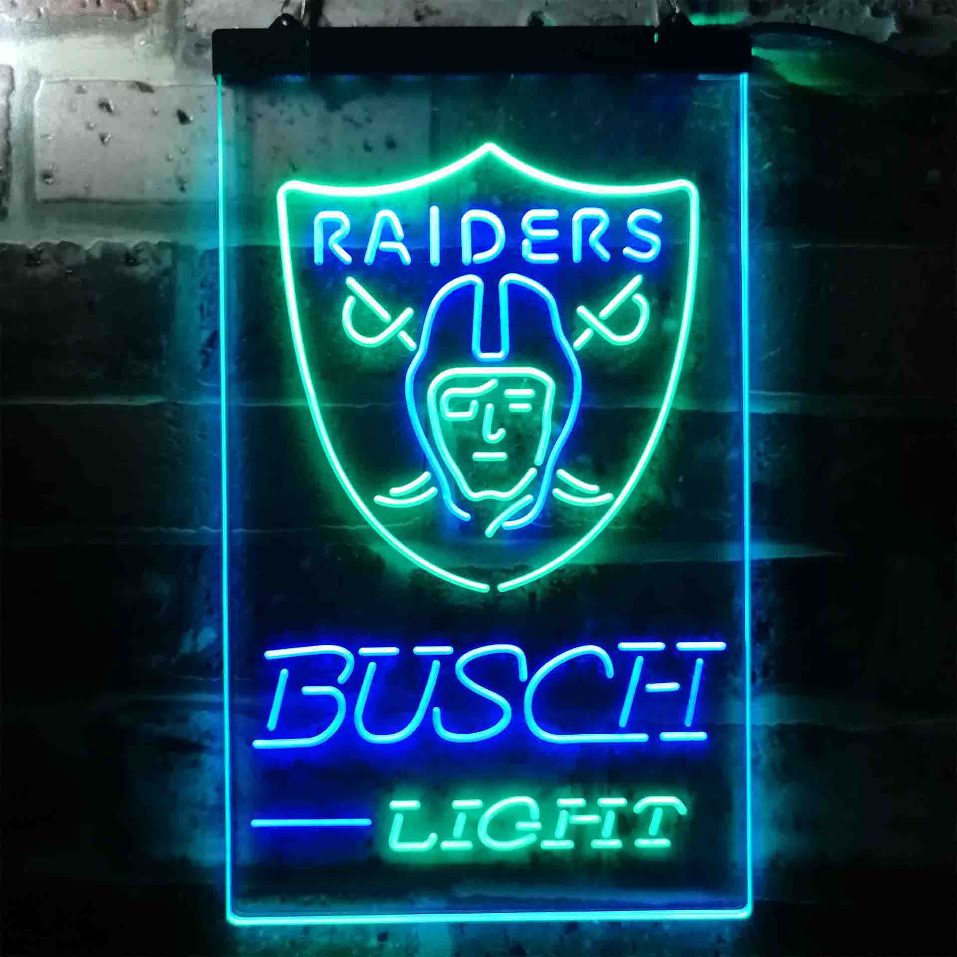 Busch Light Las Vegas Raiders Neon-Like Led Light Sign