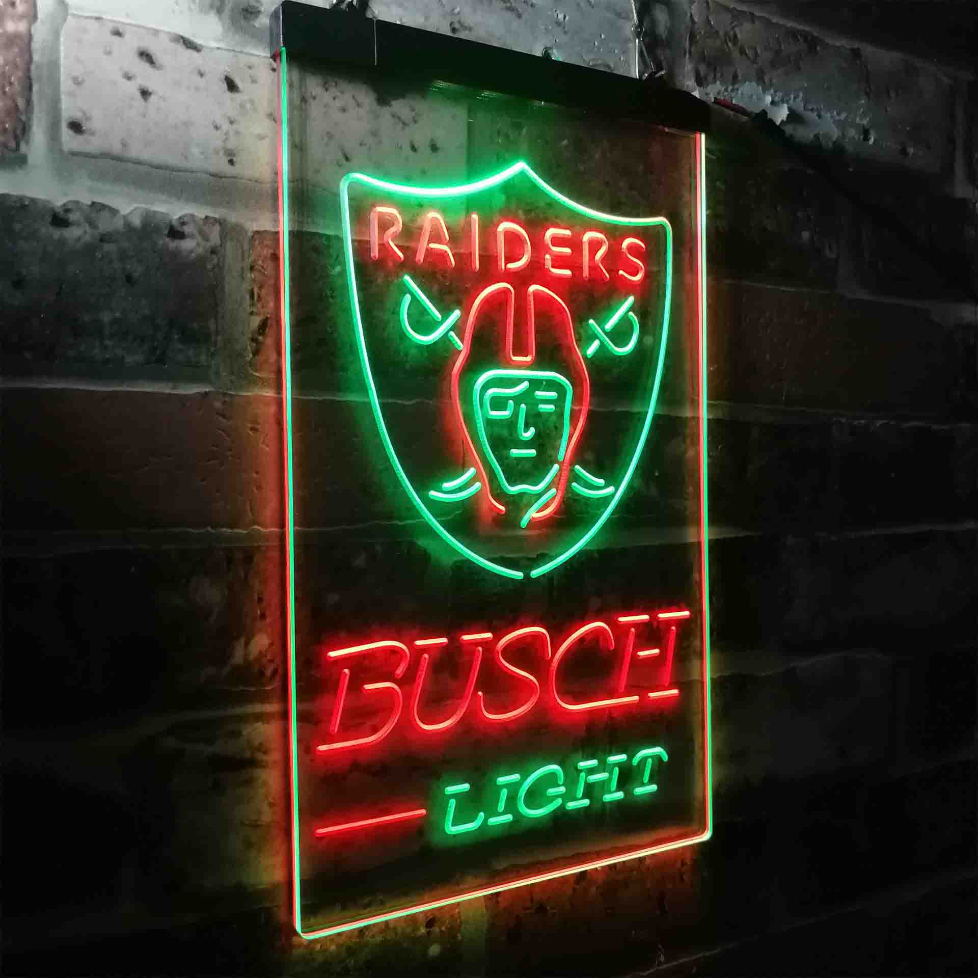 Busch Light Las Vegas Raiders Neon-Like Led Light Sign