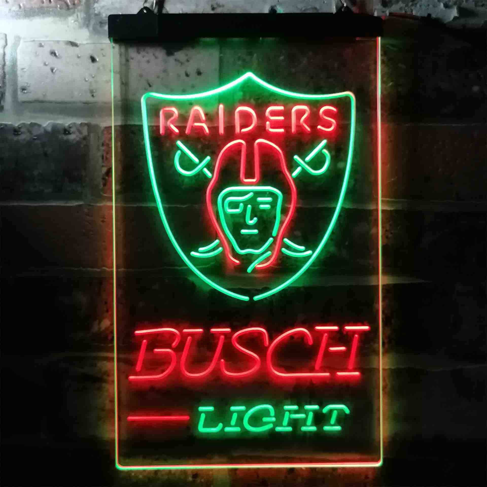 Busch Light Las Vegas Raiders Neon-Like Led Light Sign