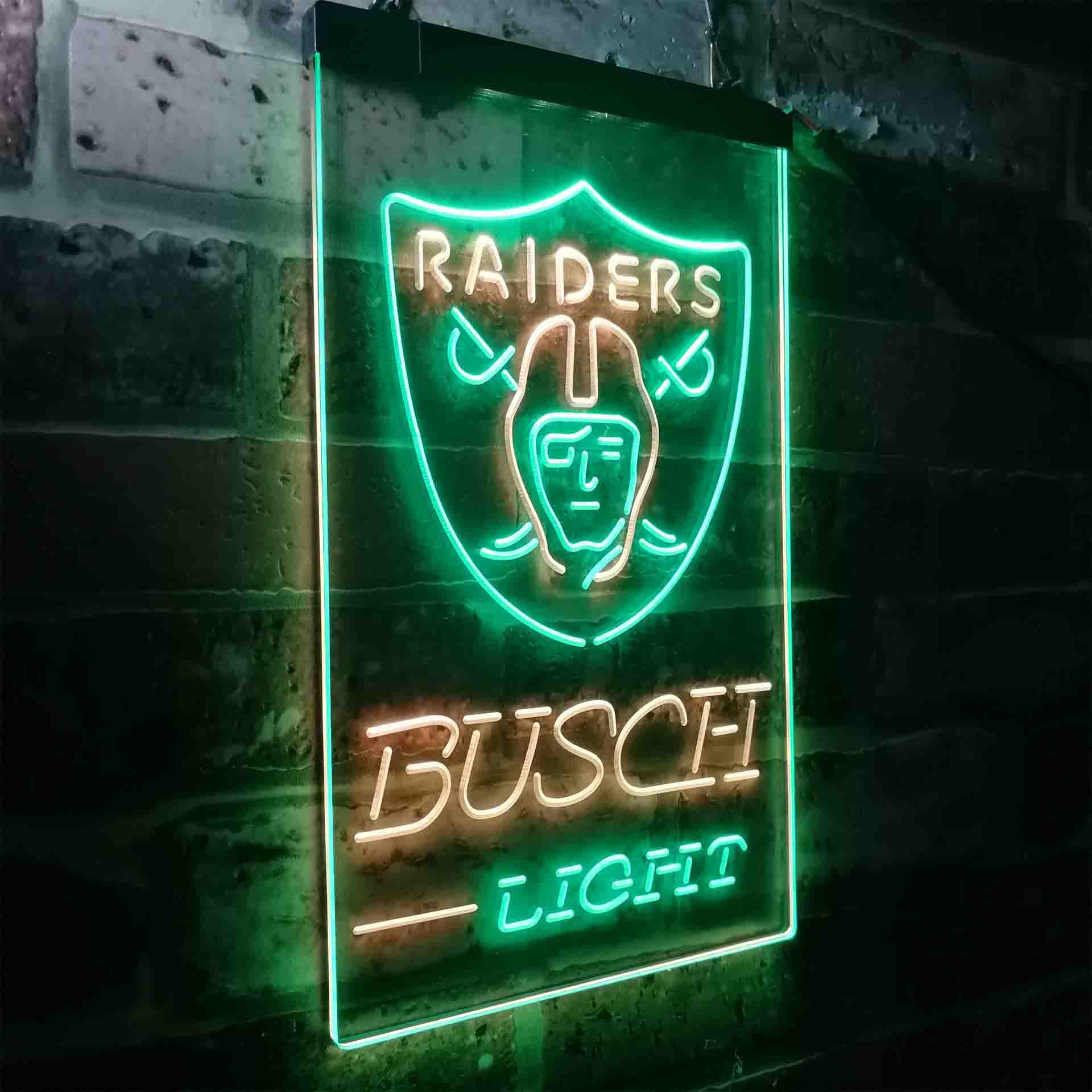 Busch Light Las Vegas Raiders Neon-Like Led Light Sign