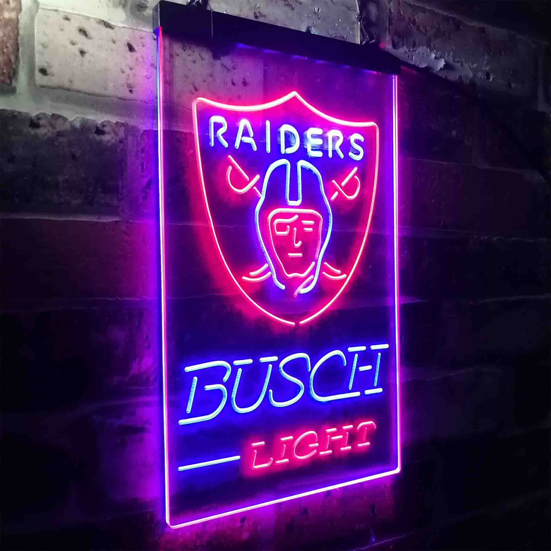 Busch Light Las Vegas Raiders Neon-Like Led Light Sign