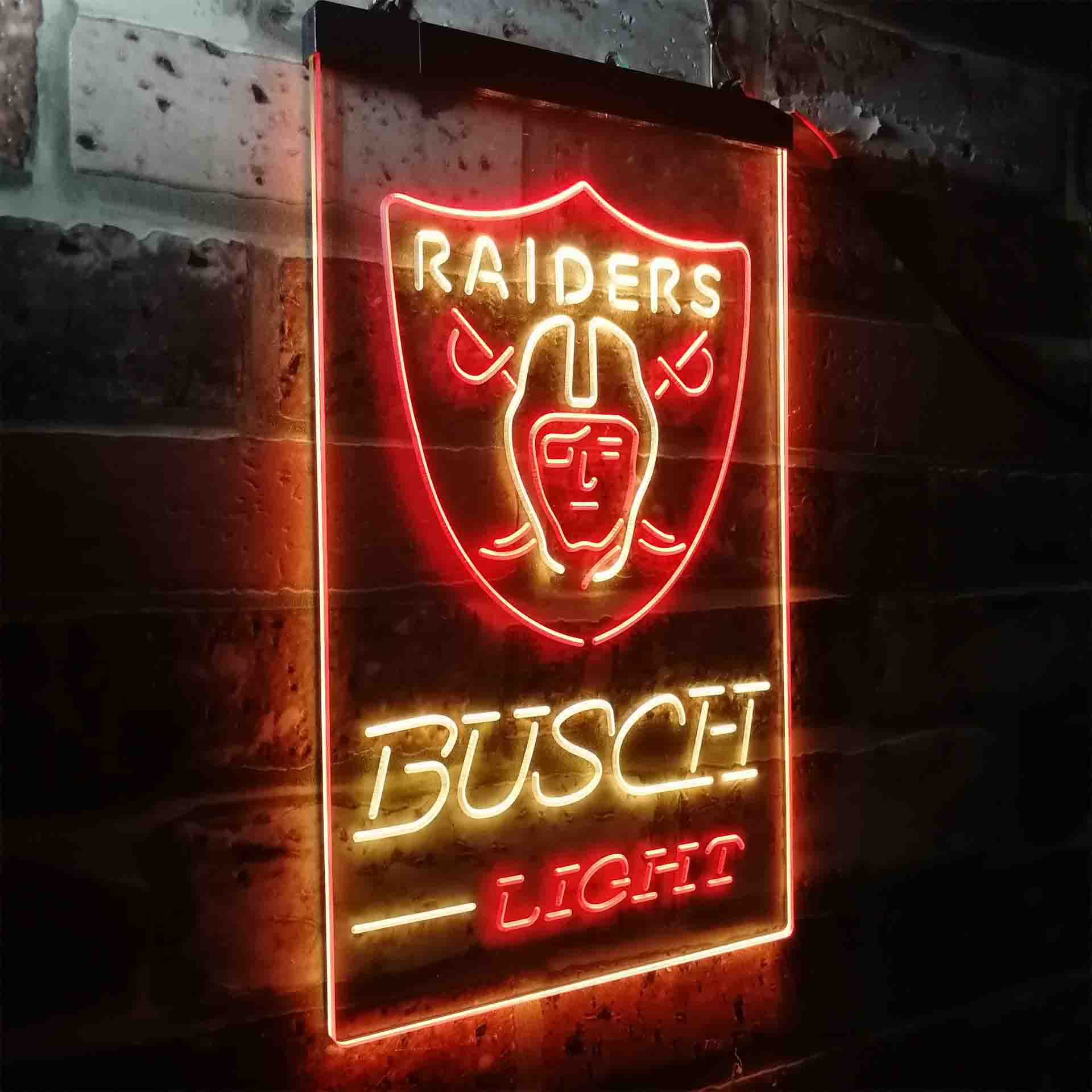 Busch Light Las Vegas Raiders Neon-Like Led Light Sign